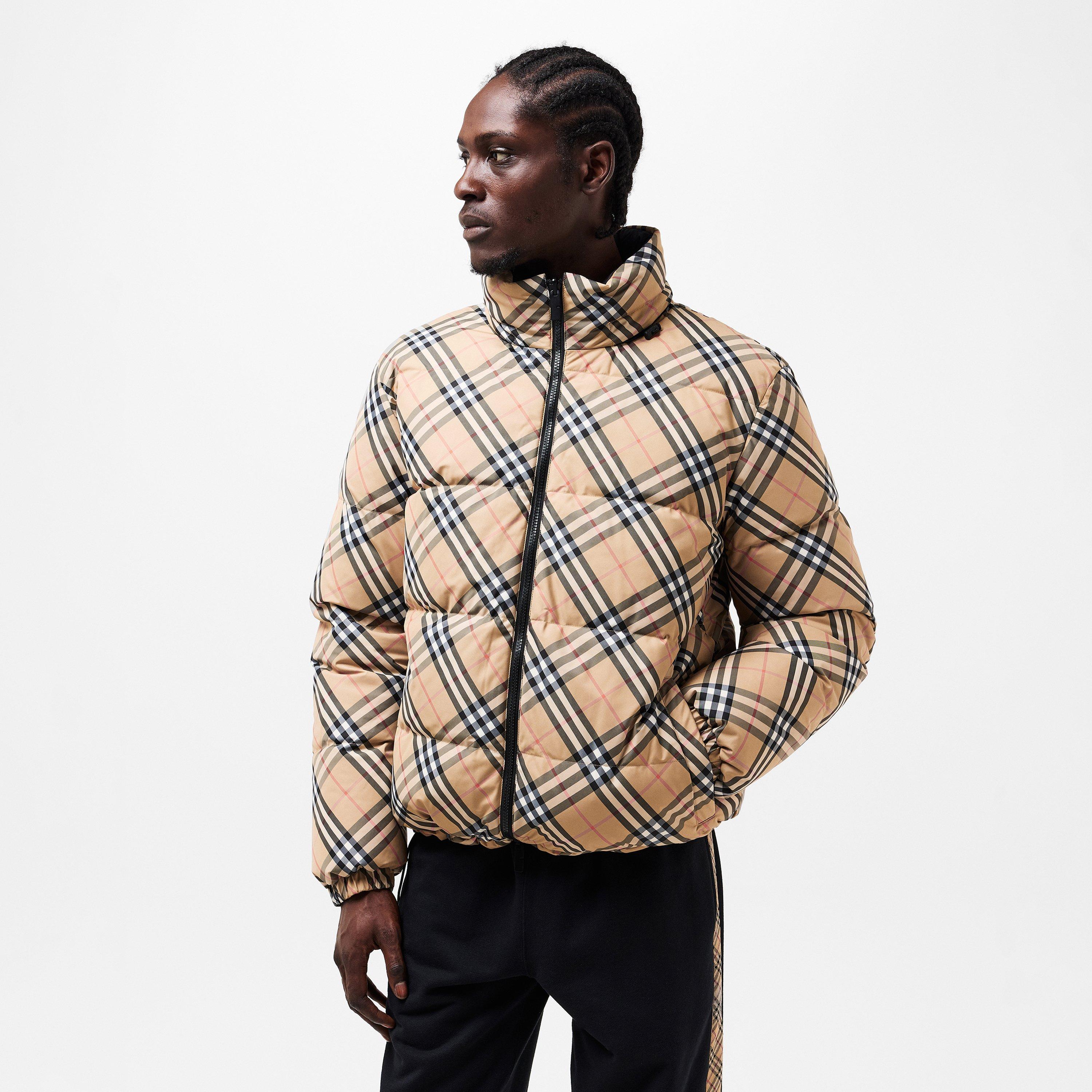 Sand - Burberry - Men's  Quilted Medium Puffer Jacket - 3