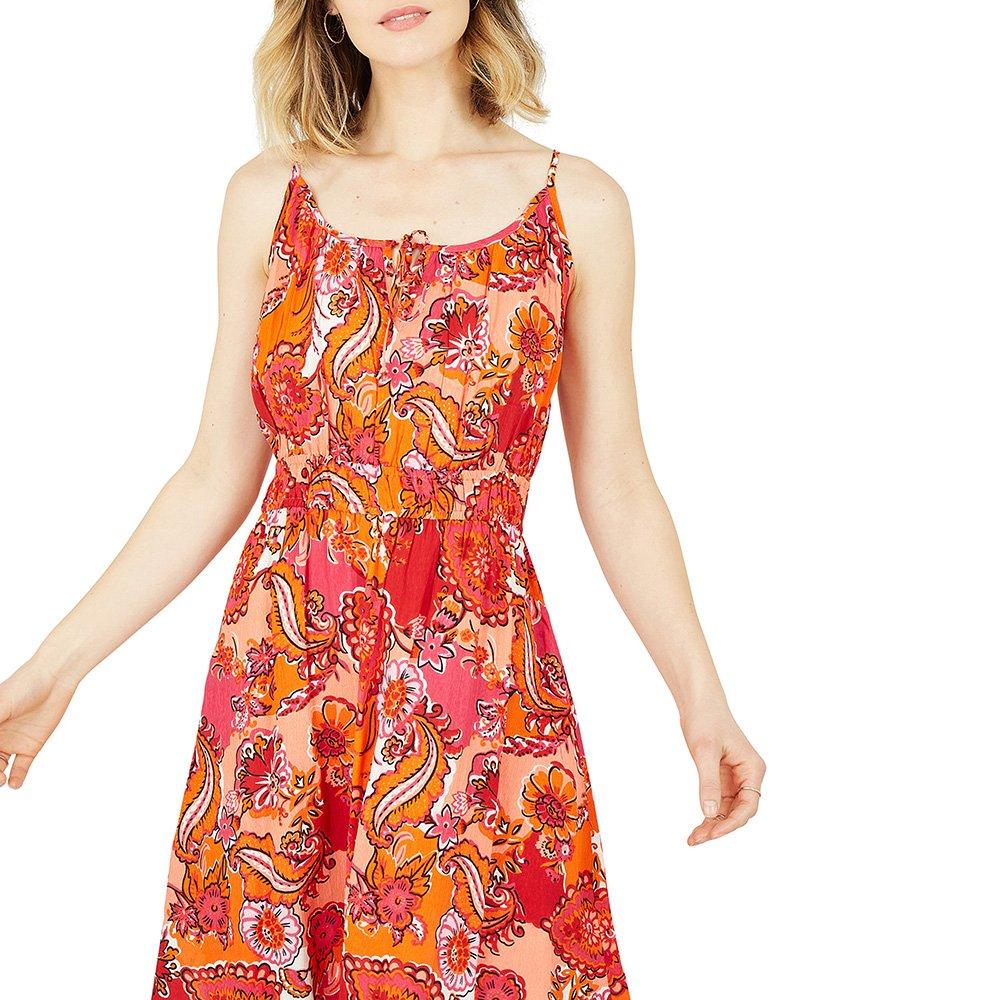 Multi - Yumi - Women's Pink Paisley Slip Dress - 3