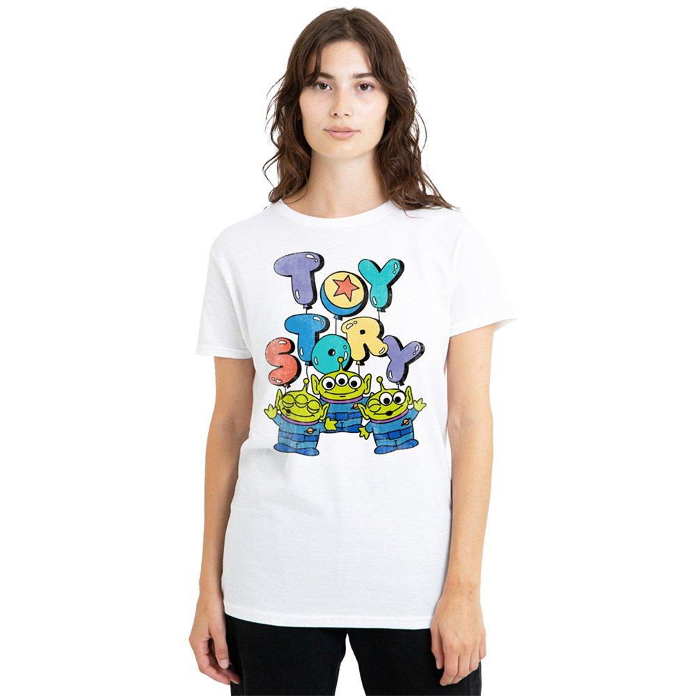 Disney Women's Toy Story Alien Balloons T Shirt White - XXL