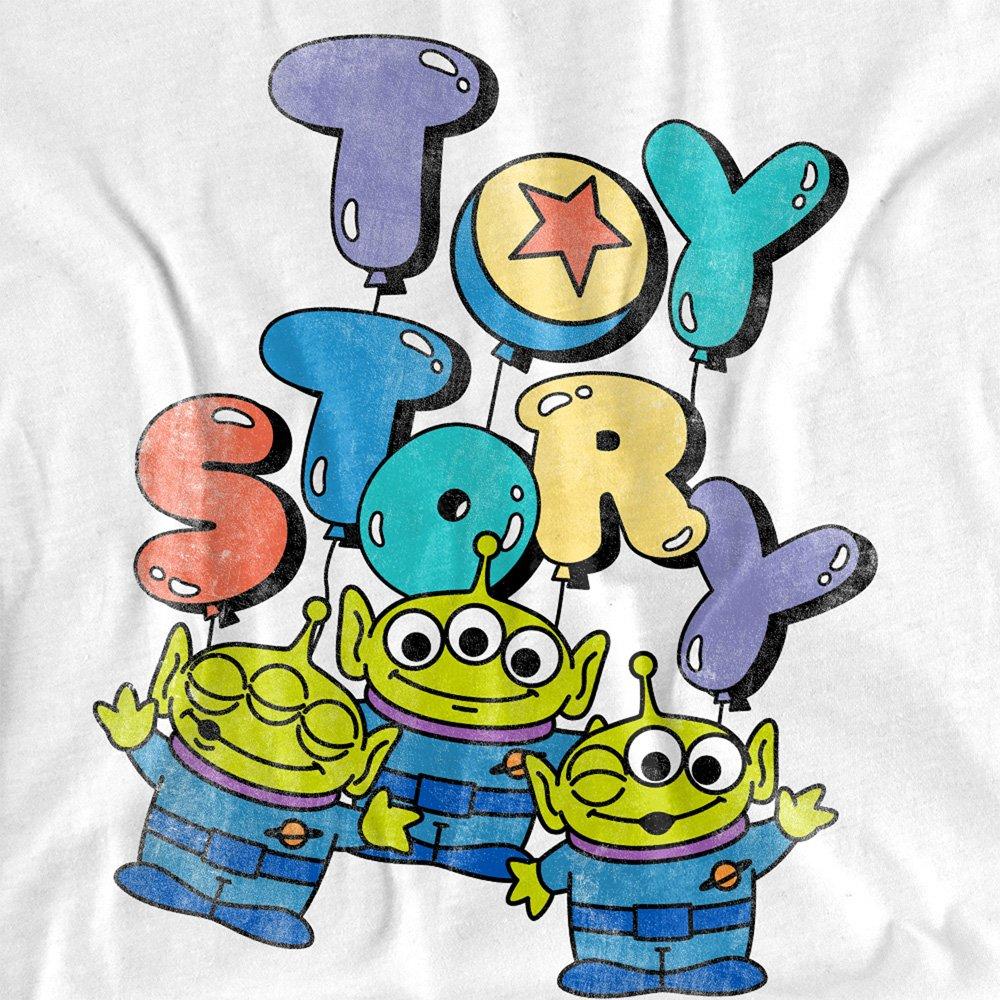 White - Disney - Toy Story Alien Balloons T Shirt White - 2