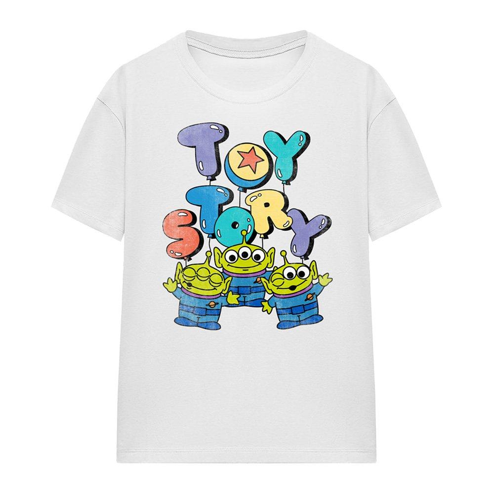 White - Disney - Toy Story Alien Balloons T Shirt White - 4