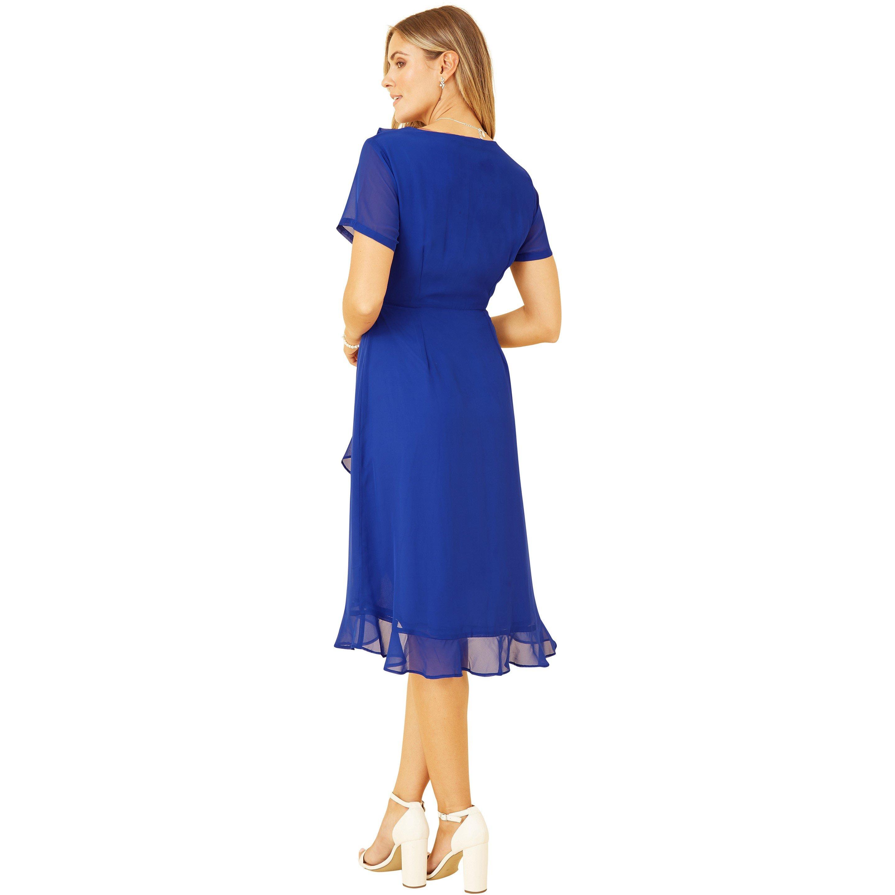 Blauw - Yumi - Women's Green Frill Wrap Dress - 4