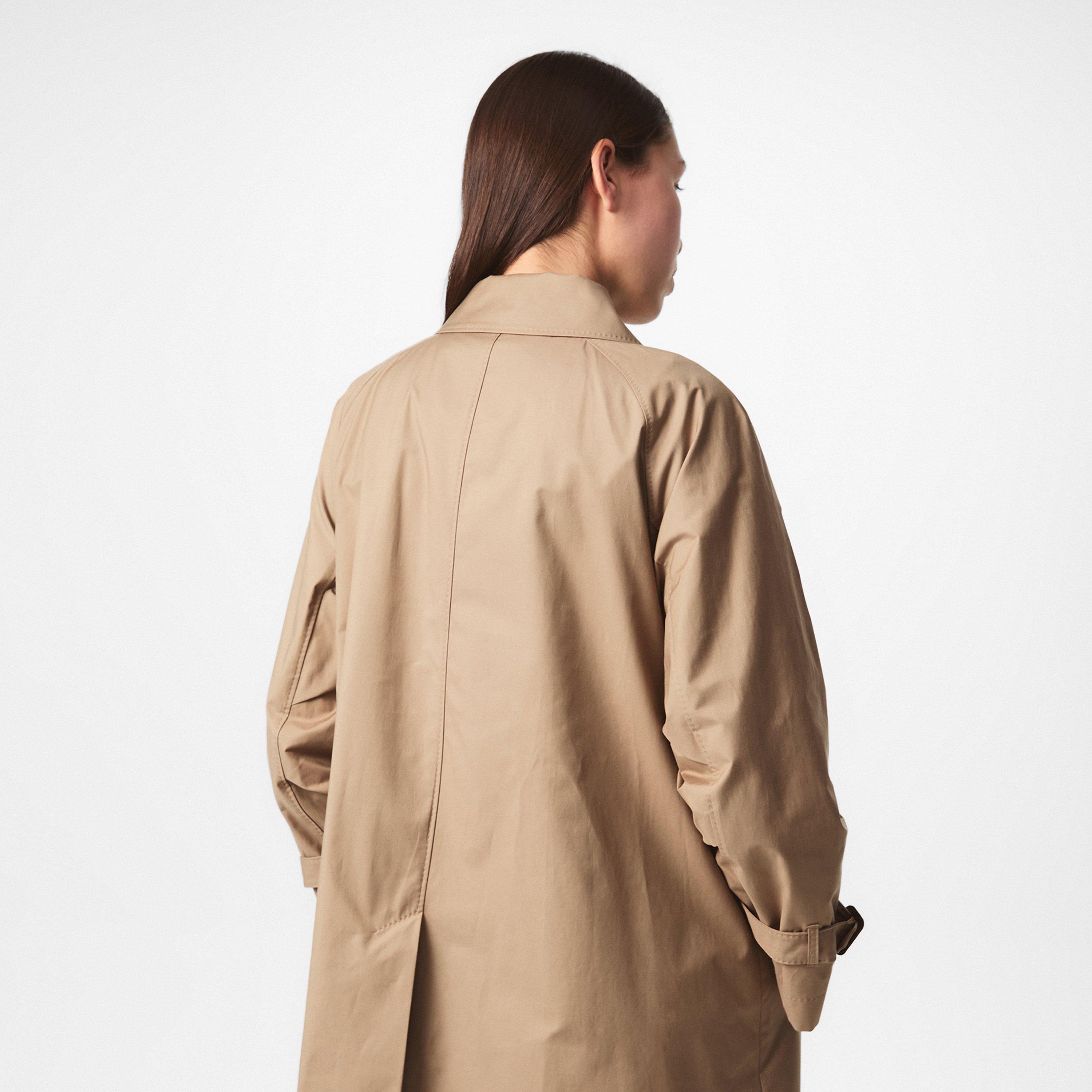 Camel - Max Mara - Women's Camel Cotton Long Sleeve Knee Length Trench Coat - 4