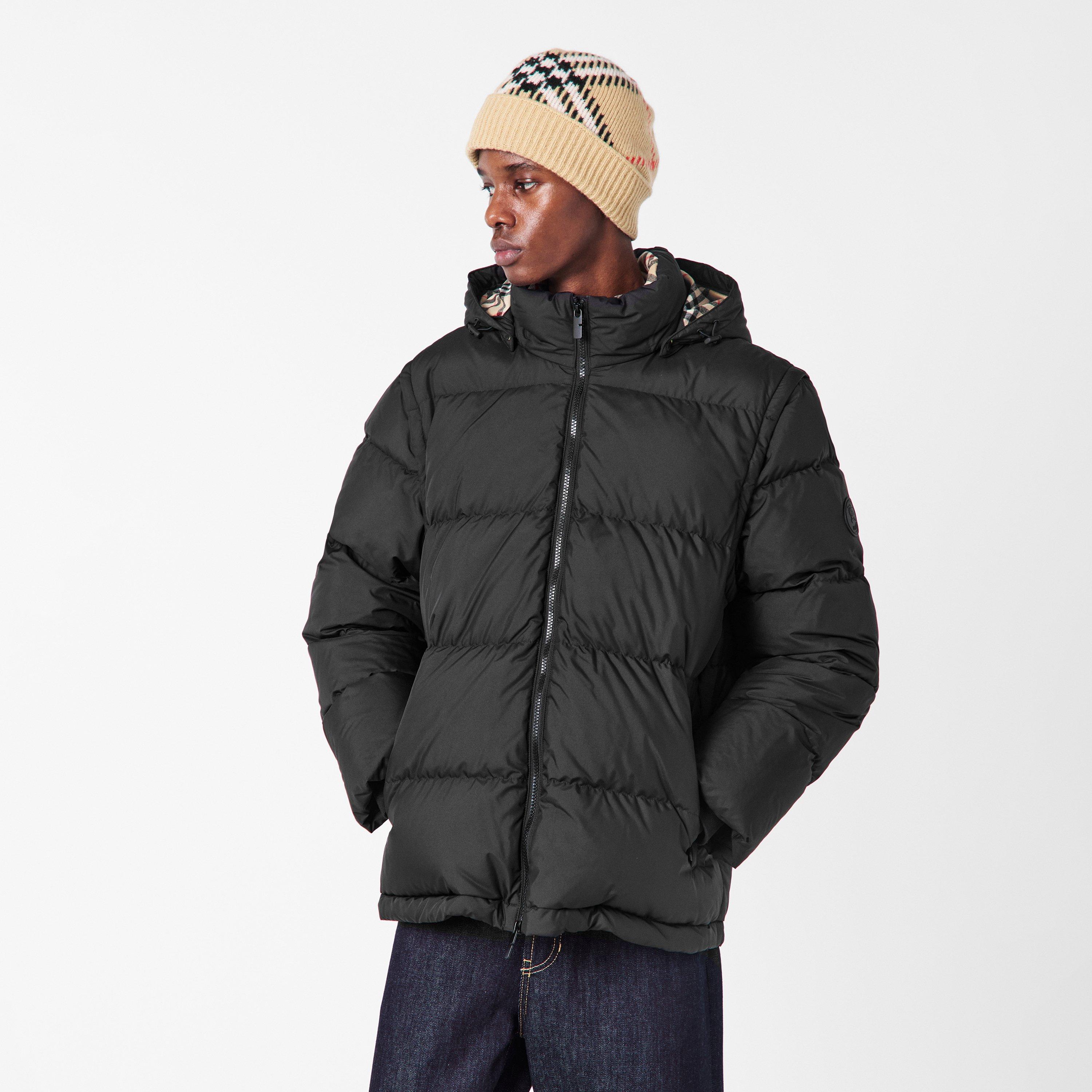 Black - Burberry - Men's Bideford Medium Puffer Jacket - 3