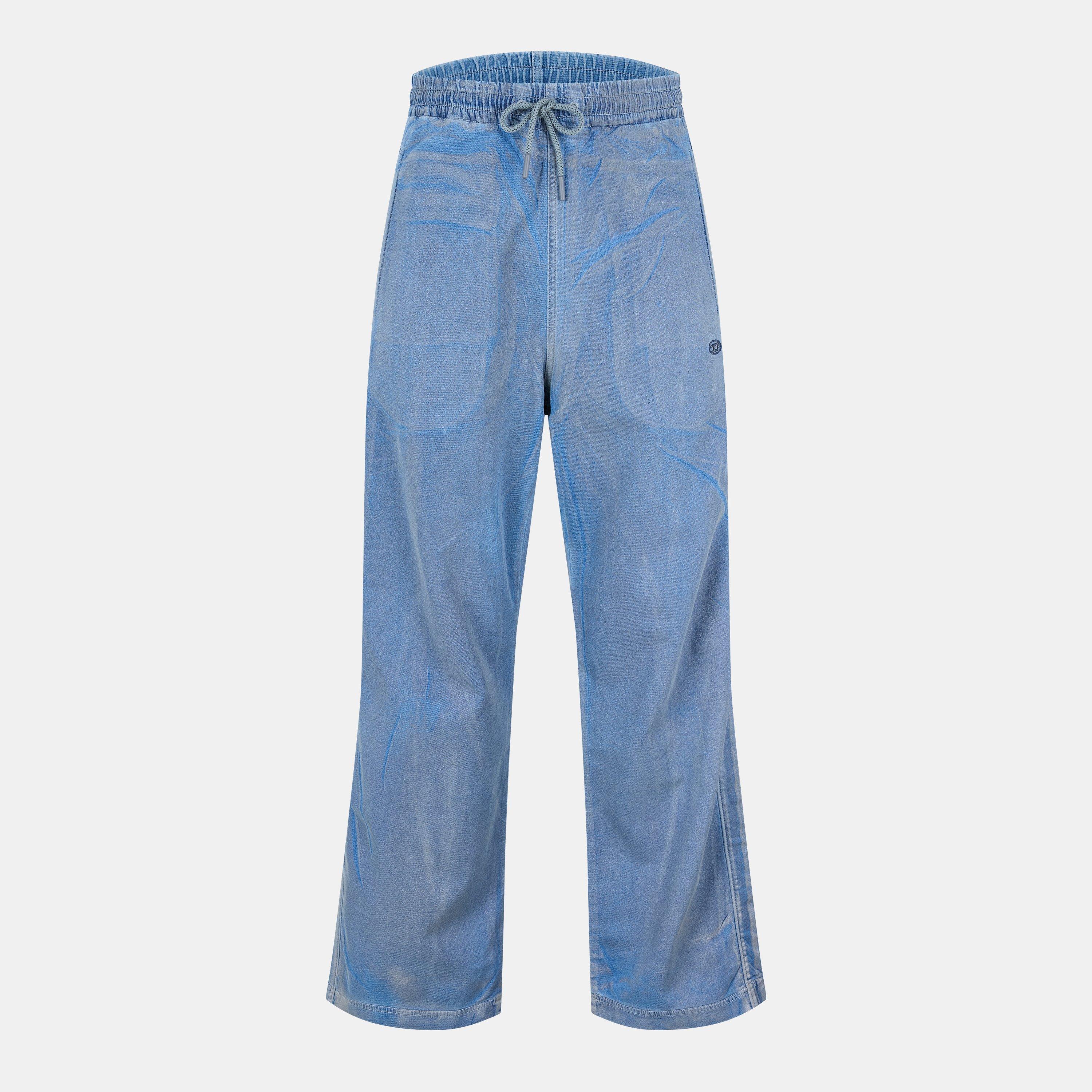 Blue Denim - Diesel - Unisex Adults Wide Leg Jeans - 1