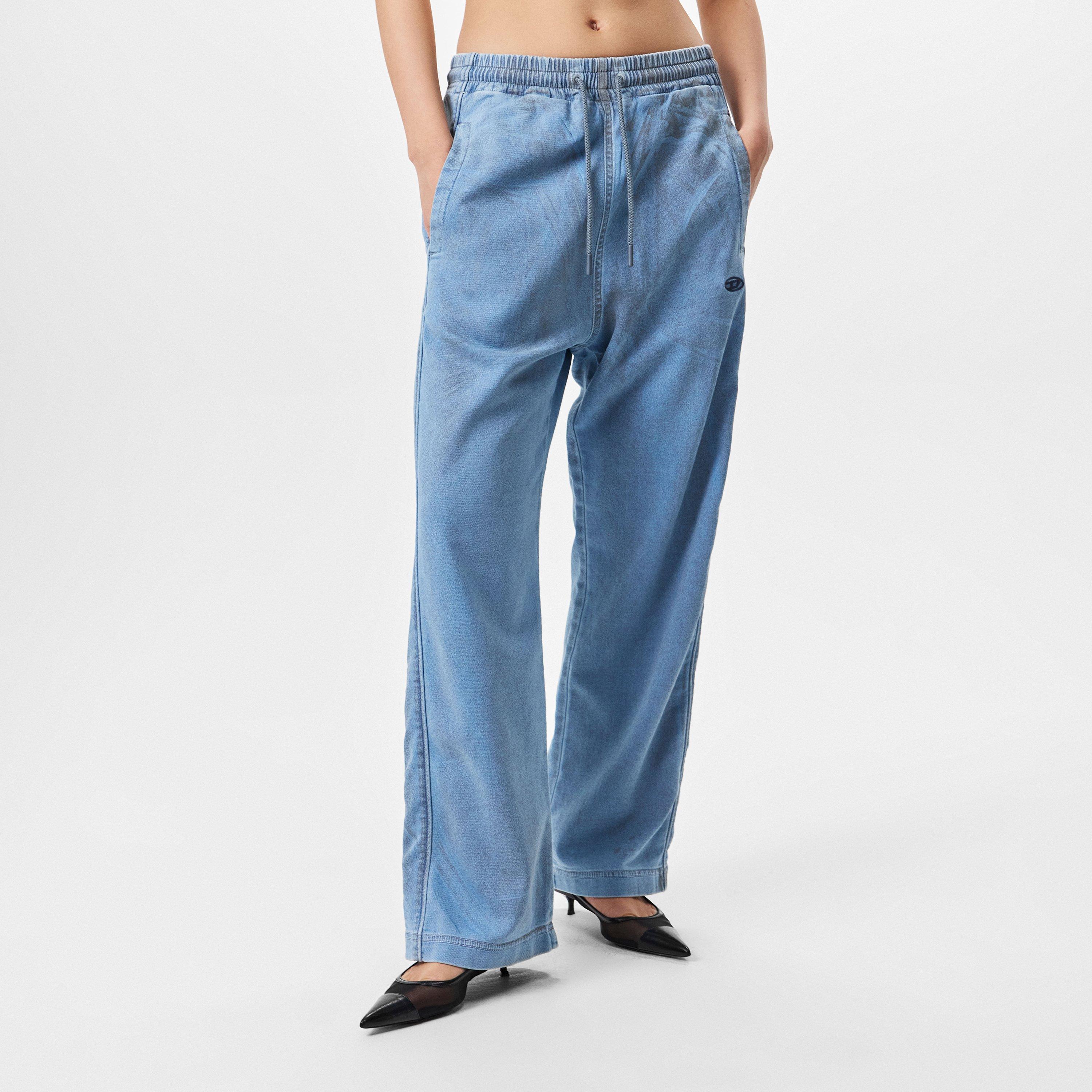 Blue Denim - Diesel - Unisex Adults Wide Leg Jeans - 3