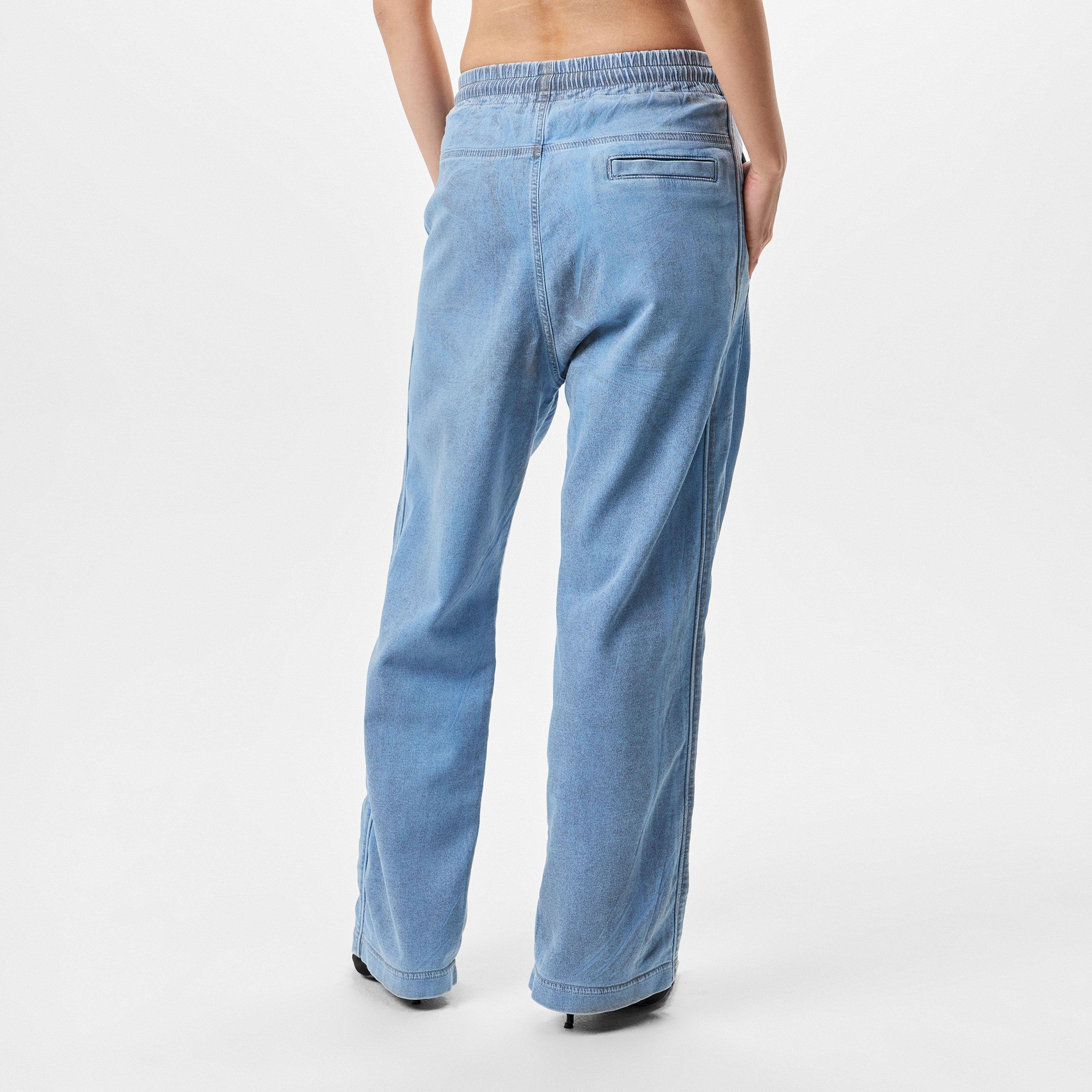 Blue Denim - Diesel - Unisex Adults Wide Leg Jeans - 4