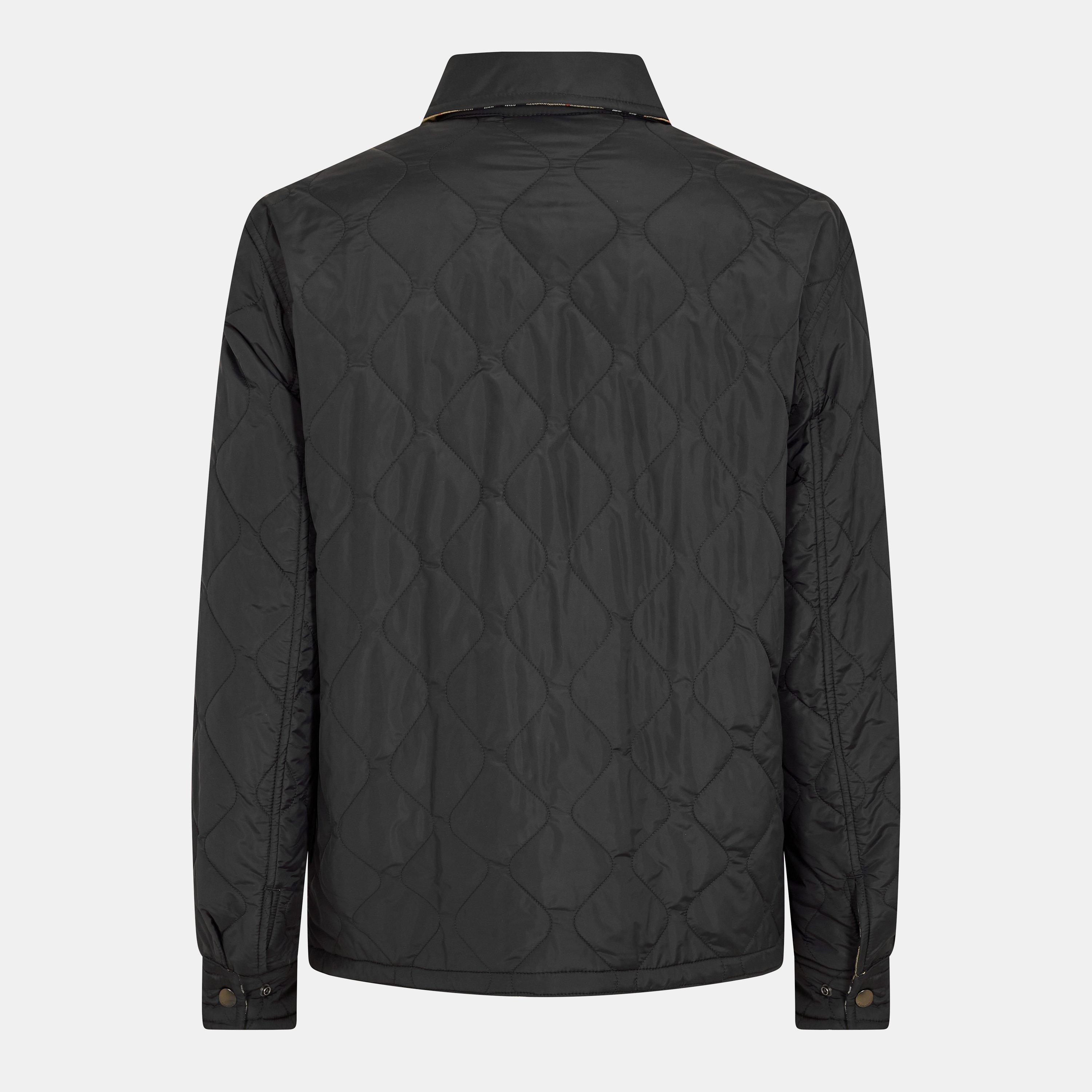 Black - Burberry - Men's Brighton Reversible Water Resistant Long Sleeve Quilted Jacket - 2