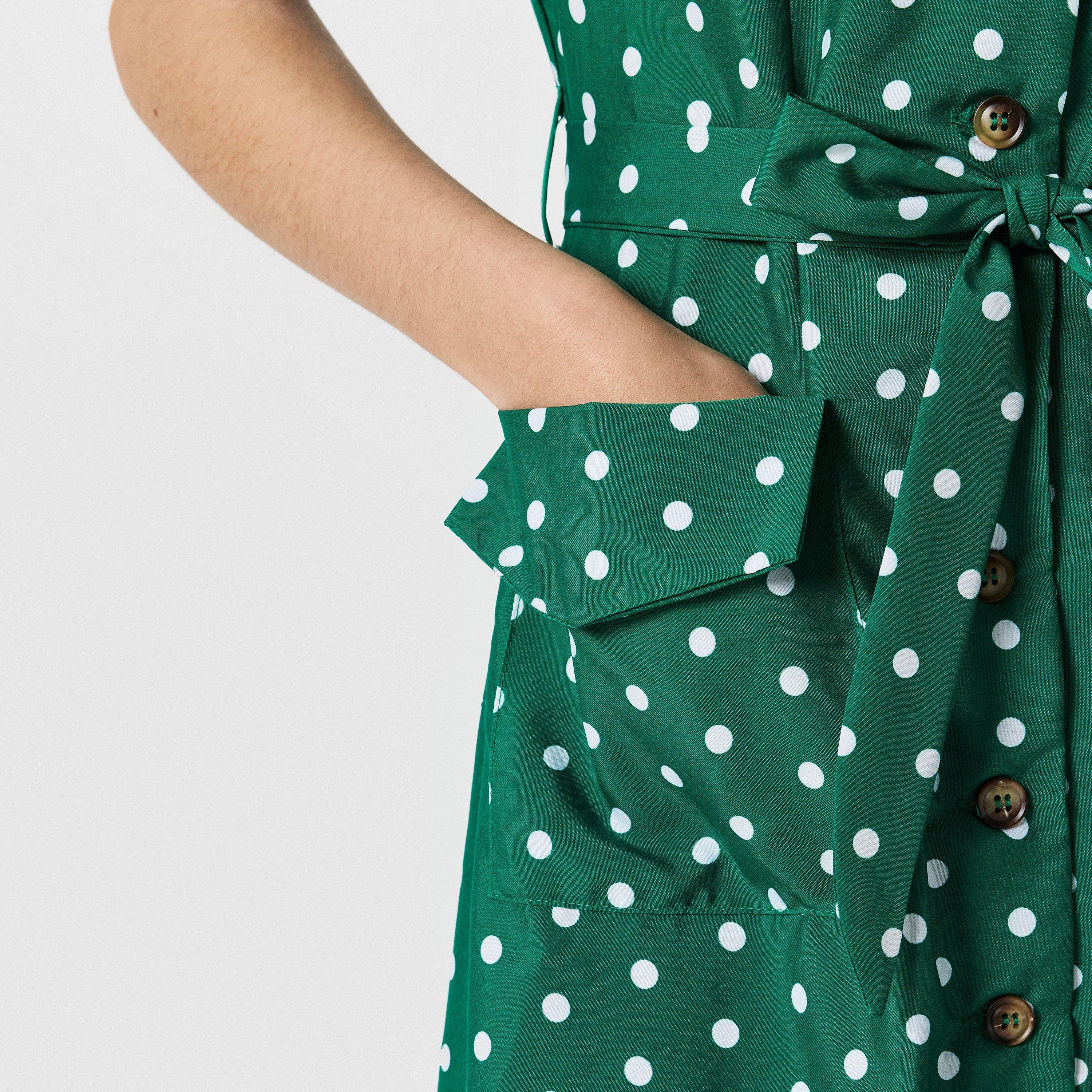 Green - Yumi - Yumi Sport Shirt Dress - 5