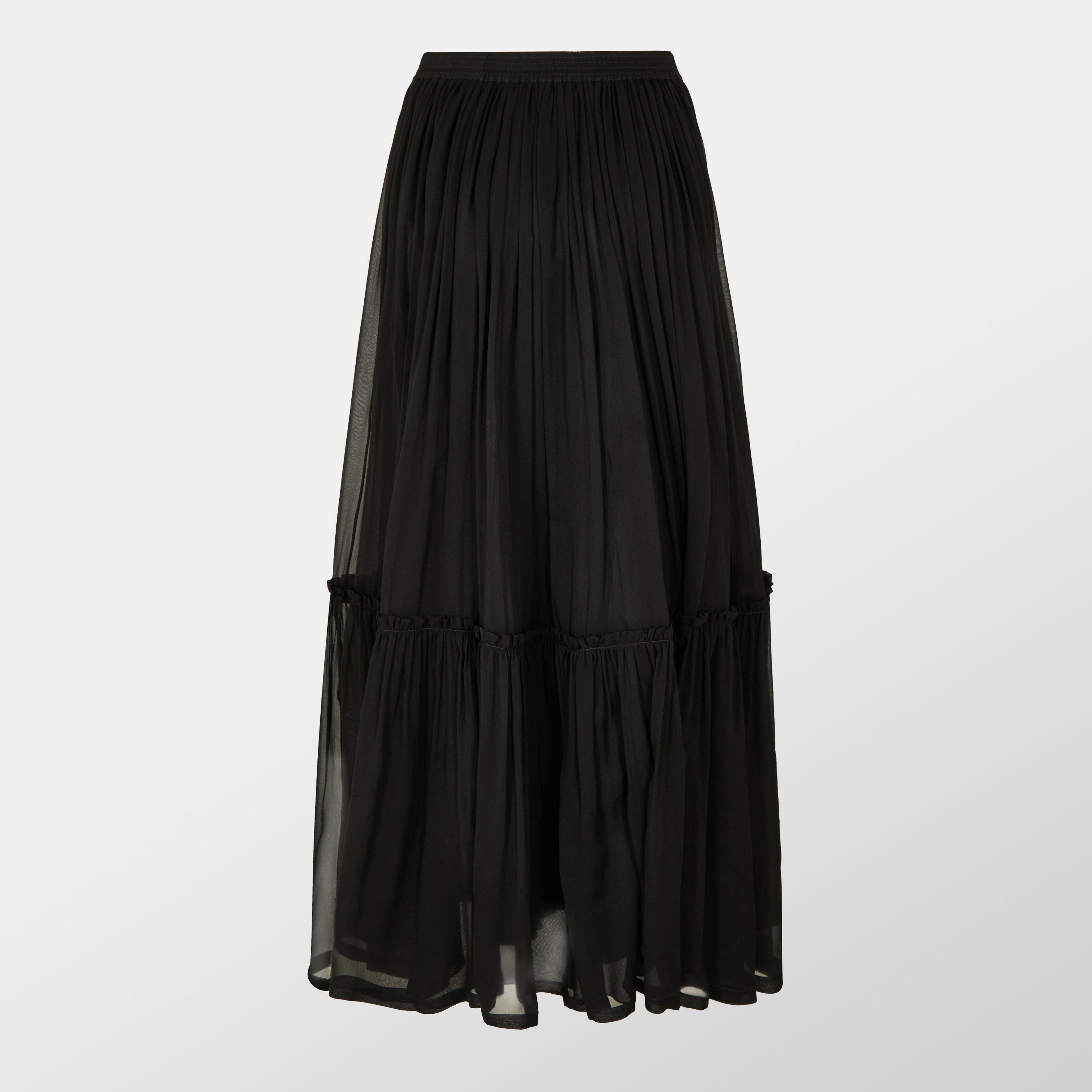 Noir - Saint Laurent - Tulle A-Line Maxi Skirt - 2