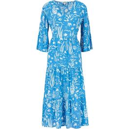 Yumi Yumi Blue Sealife Print Midi Dress