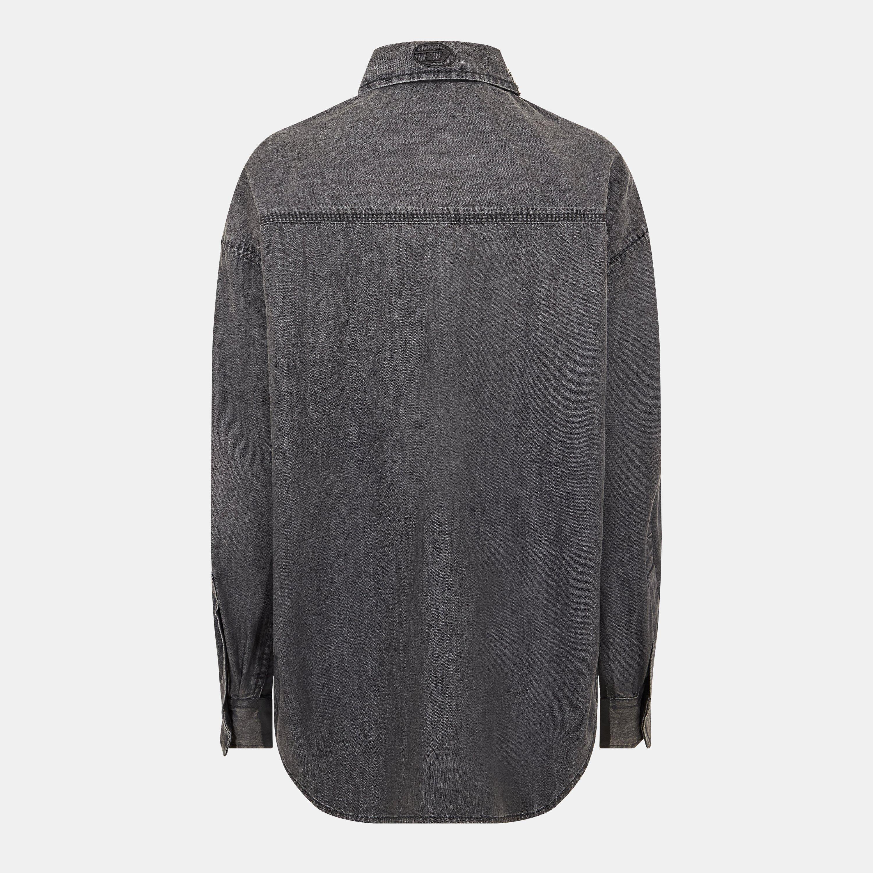 Black Black - Diesel - Women's Long-Sleeve Plain Shirt - 2