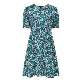 Yumi Yumi Green Daisy Print Skater Dress