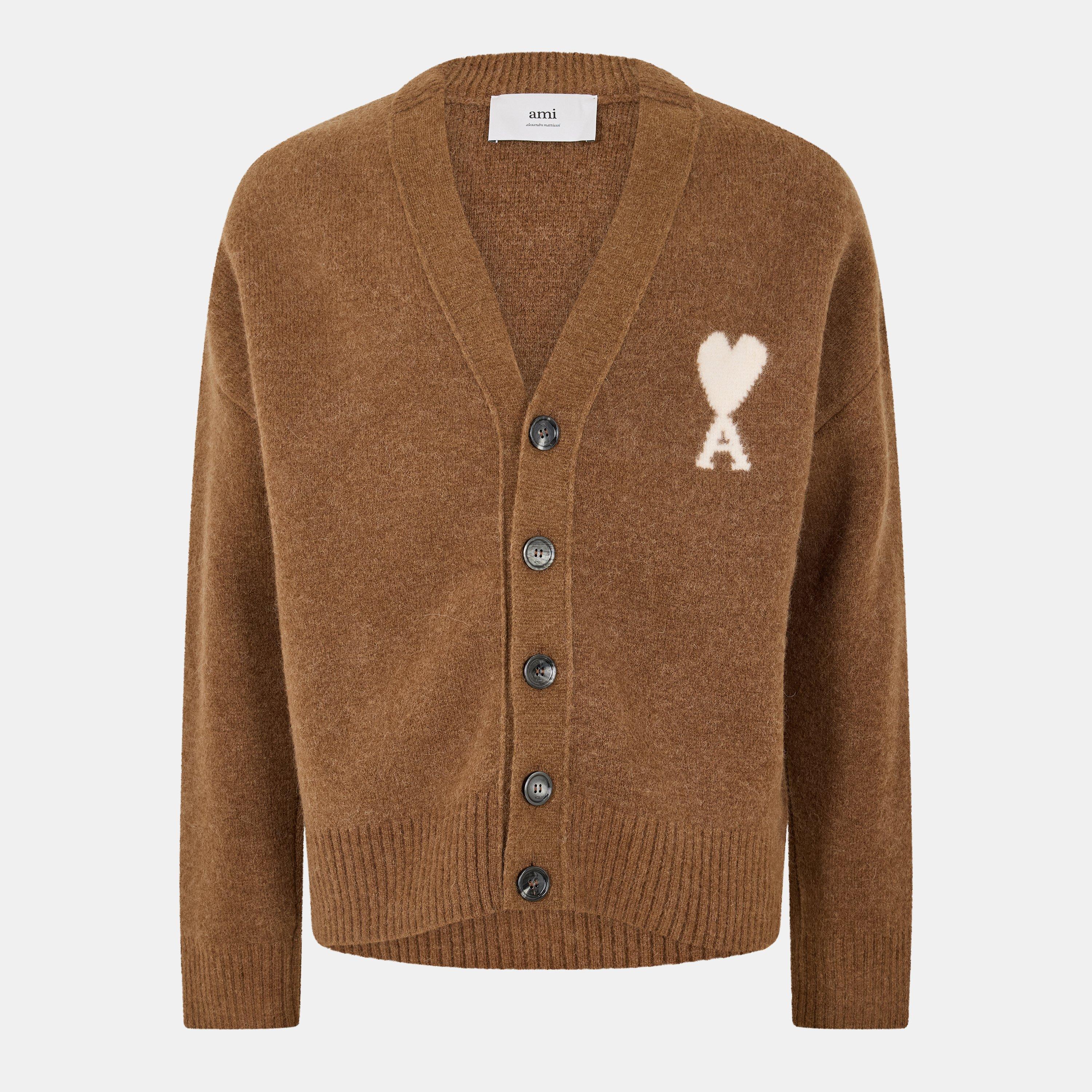 Noisette Brown - Ami Paris - Men's Cardigan - 1