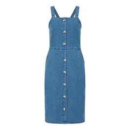 Yumi Yumi Blue Denim Pinafore Dress