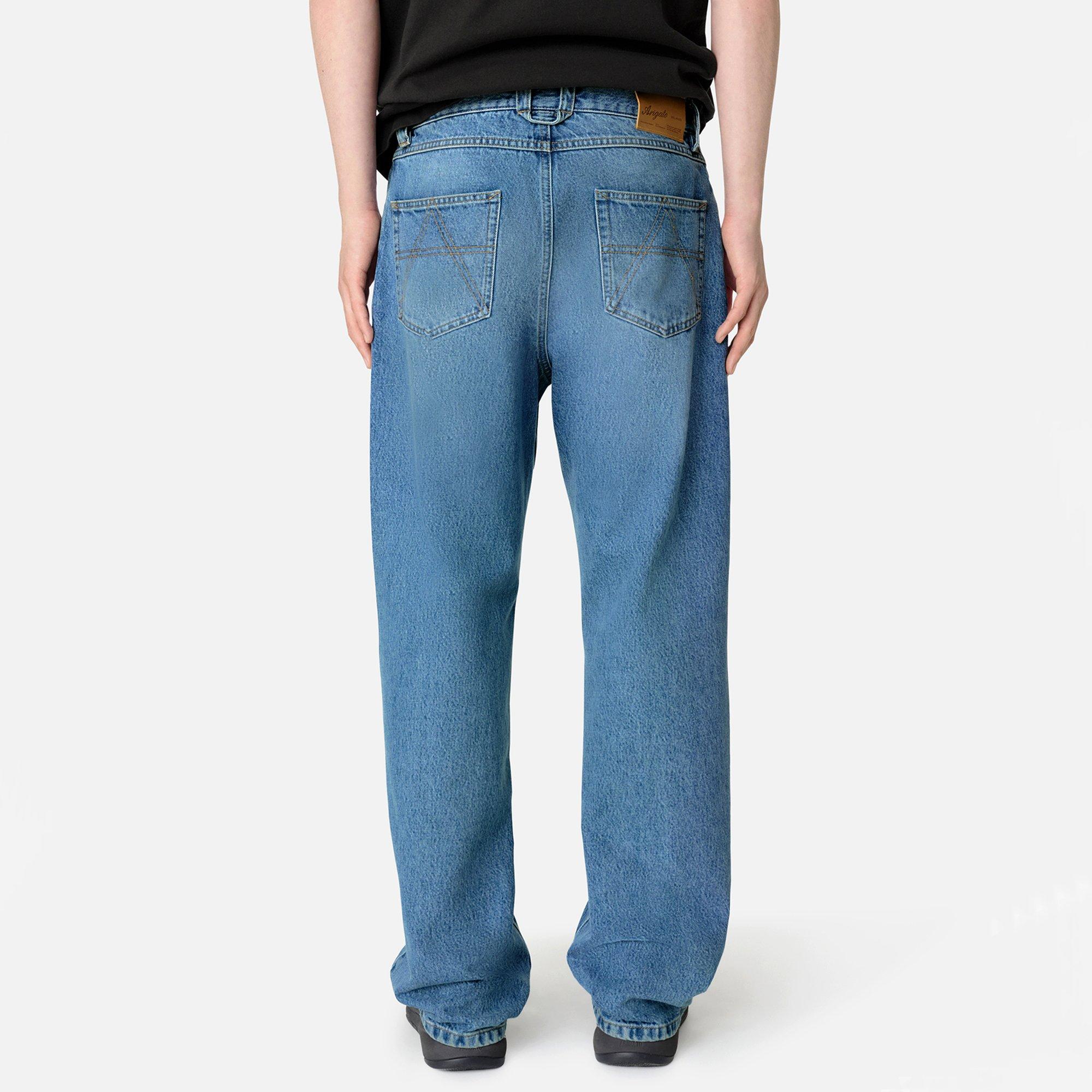  Blue - Axel Arigato - Men's Zine Relaxed Wide Leg Jeans - 4