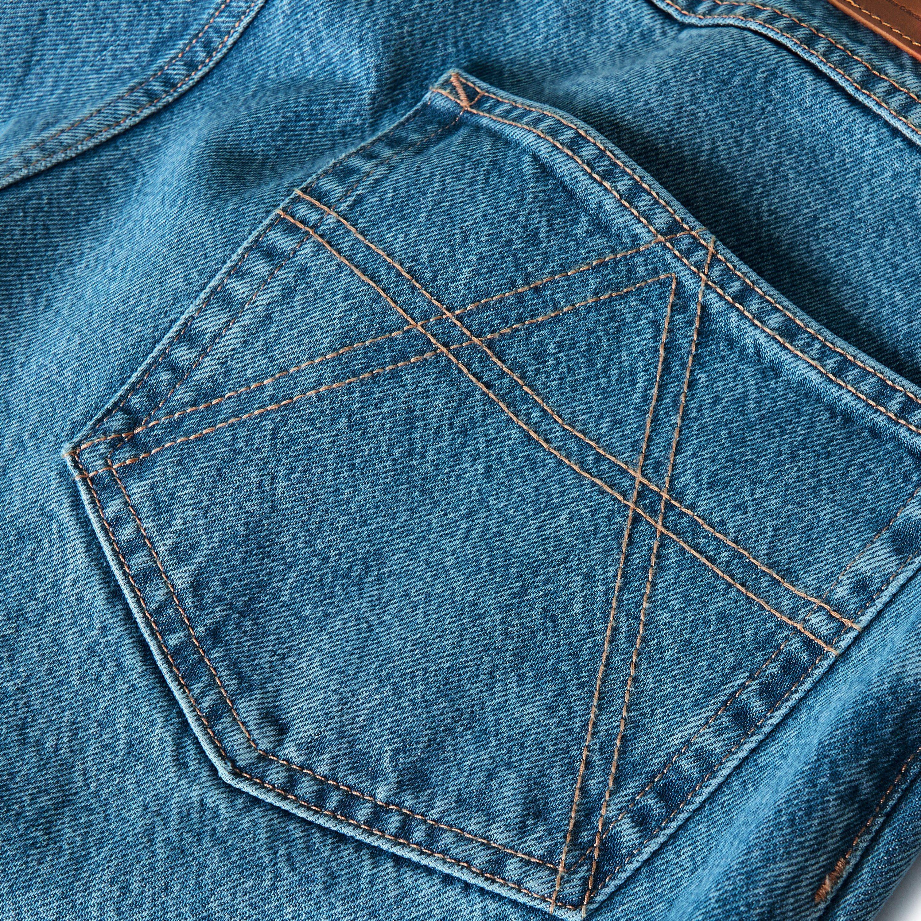  Blue - Axel Arigato - Men's Zine Relaxed Wide Leg Jeans - 5