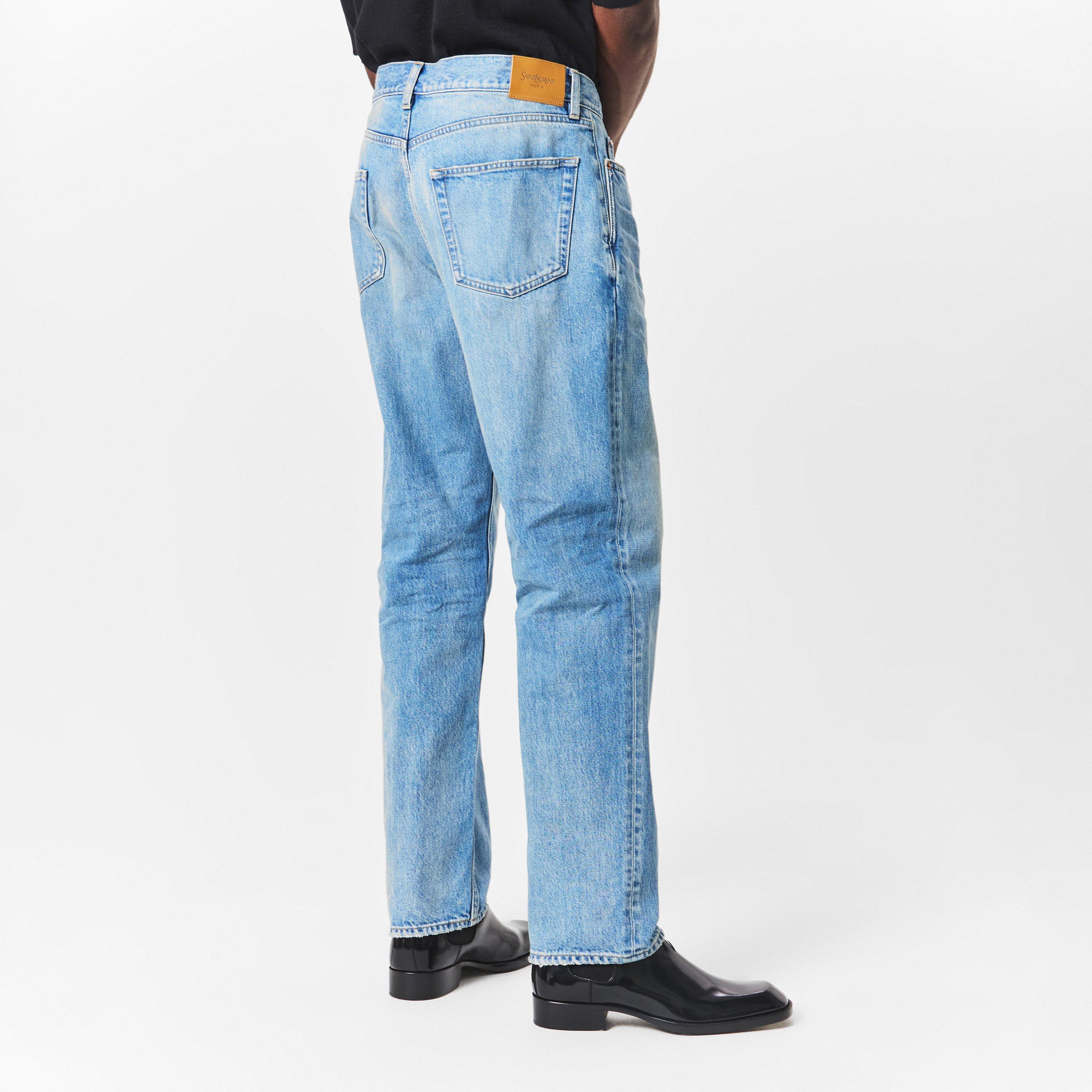 Blue - Saint Laurent - Men's Mick Wide Leg Jeans - 4