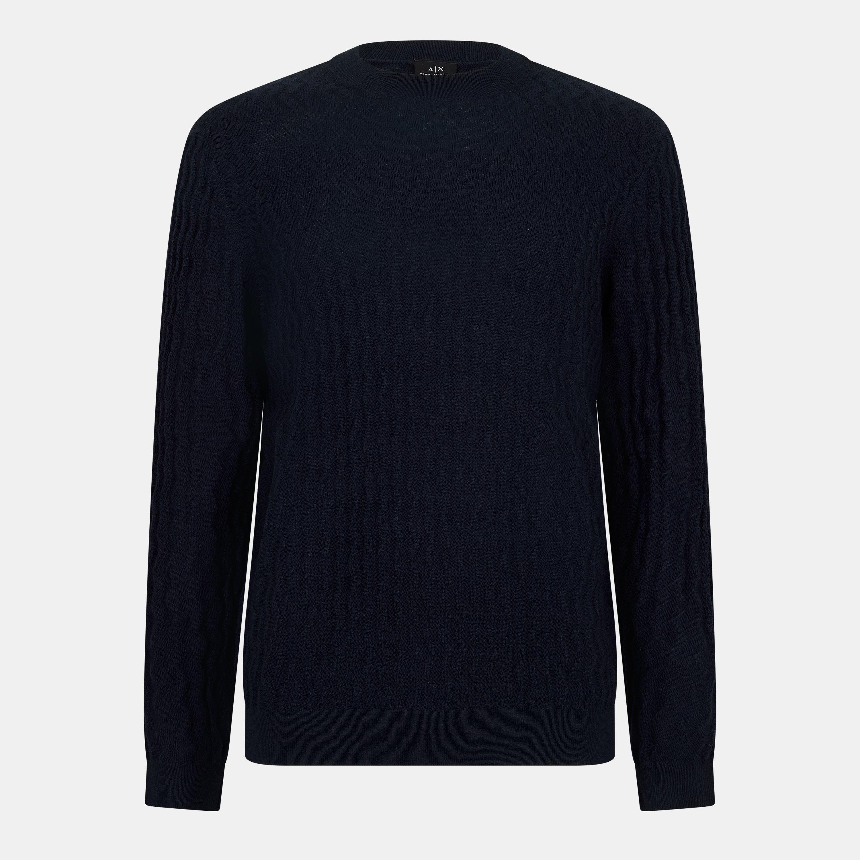 Armani Exchange Men's Navy Crew Neck Jumper - 2XL