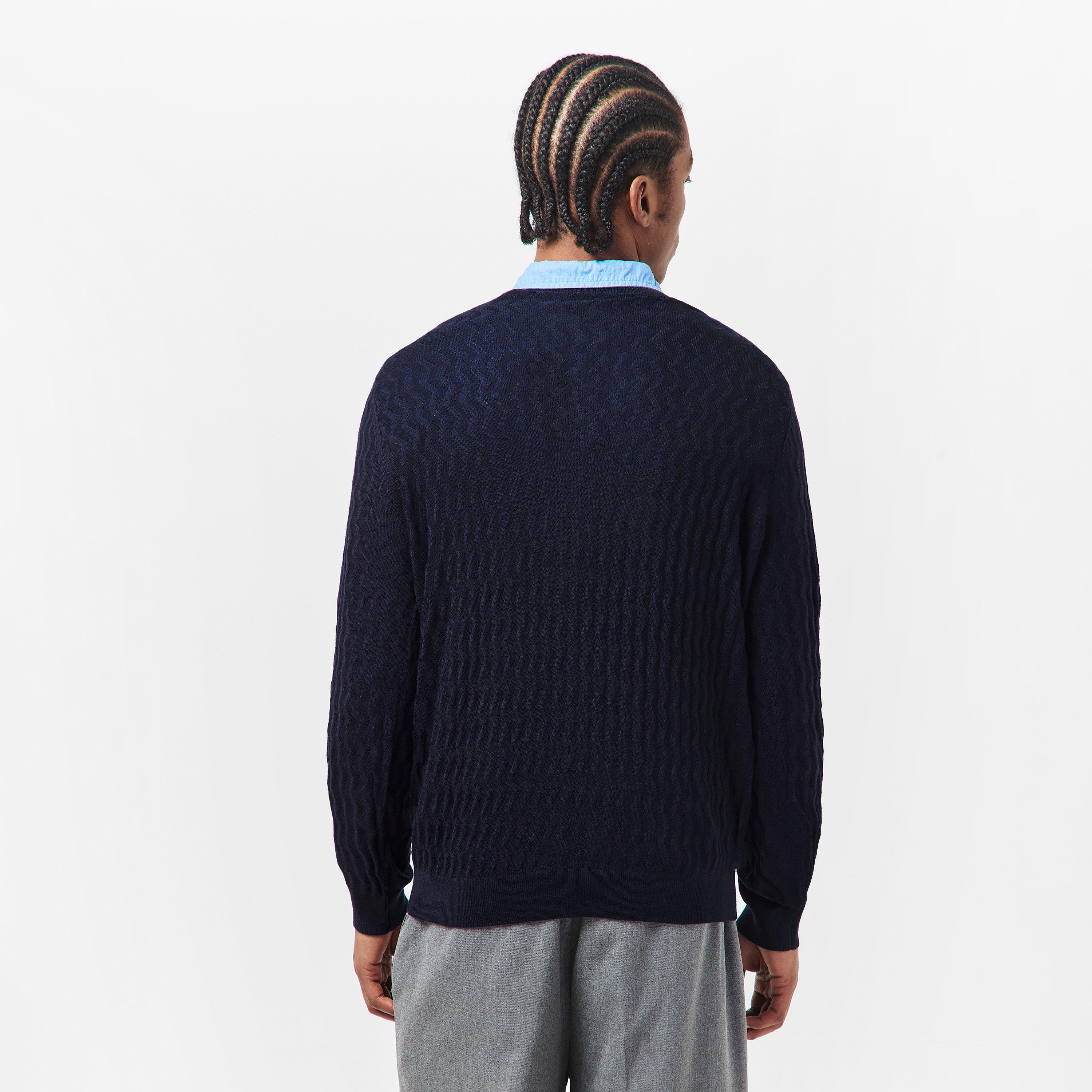 Navy - Armani Exchange - Men's Crew Neck Jumper - 4