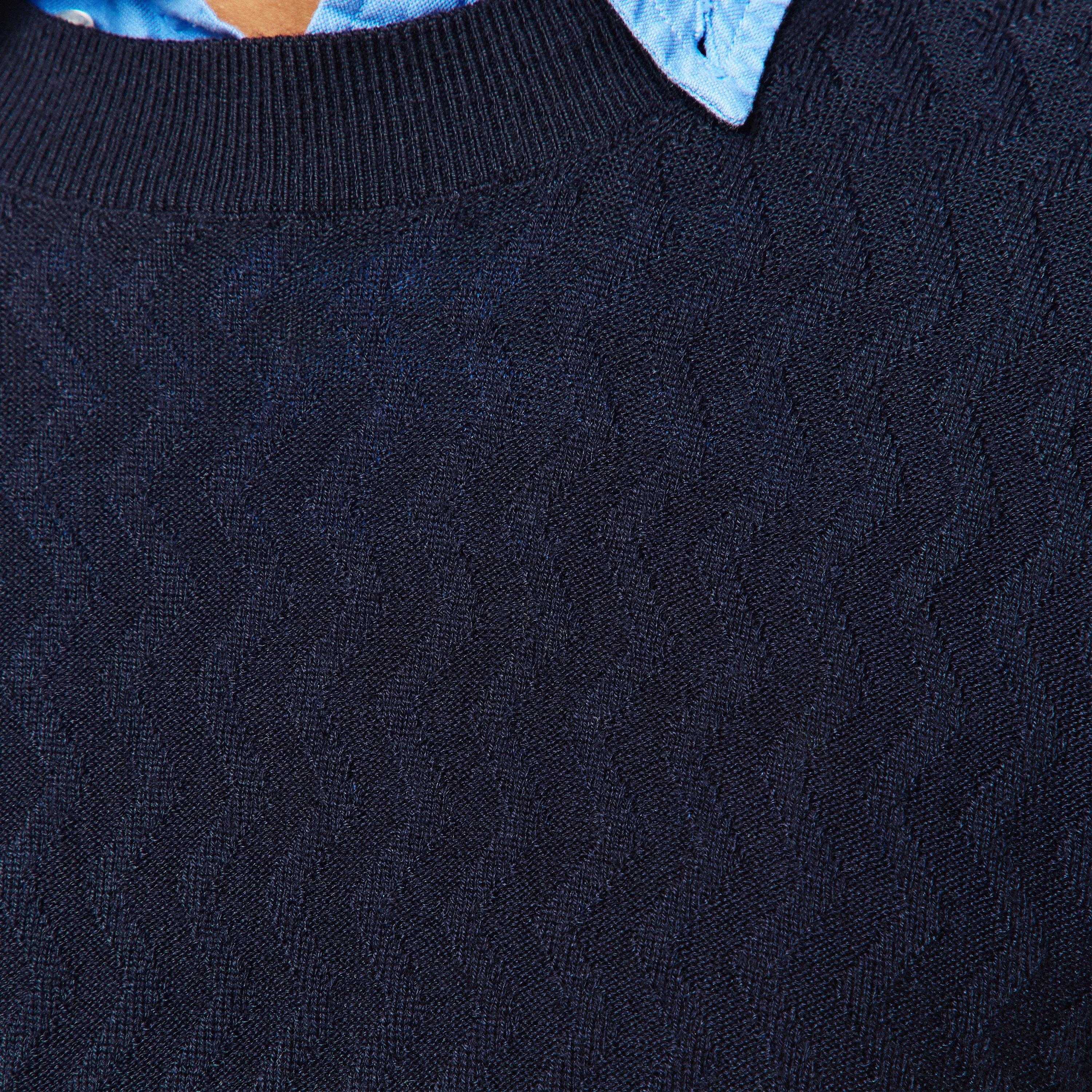 Navy - Armani Exchange - Men's Crew Neck Jumper - 5