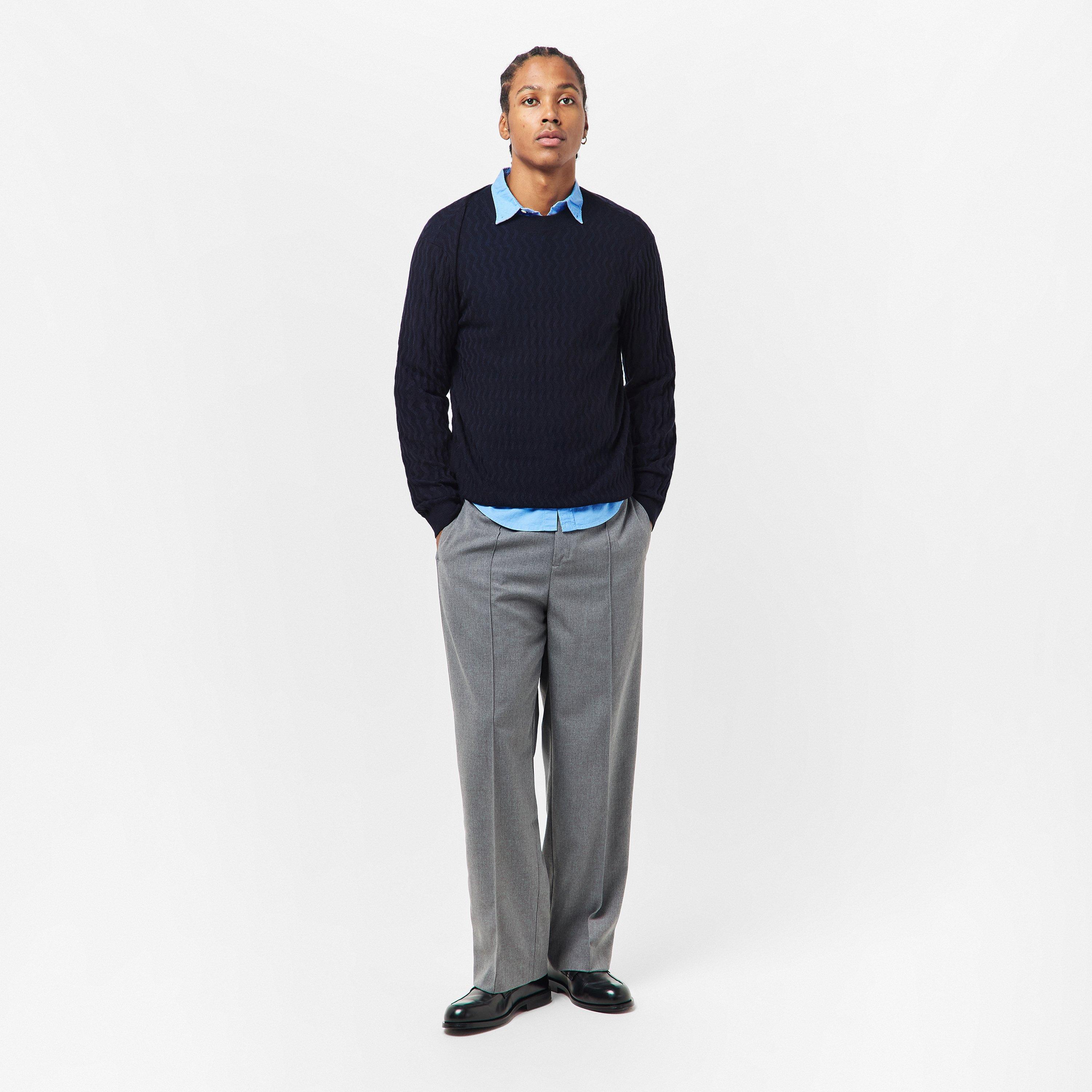 Navy - Armani Exchange - Men's Crew Neck Jumper - 6