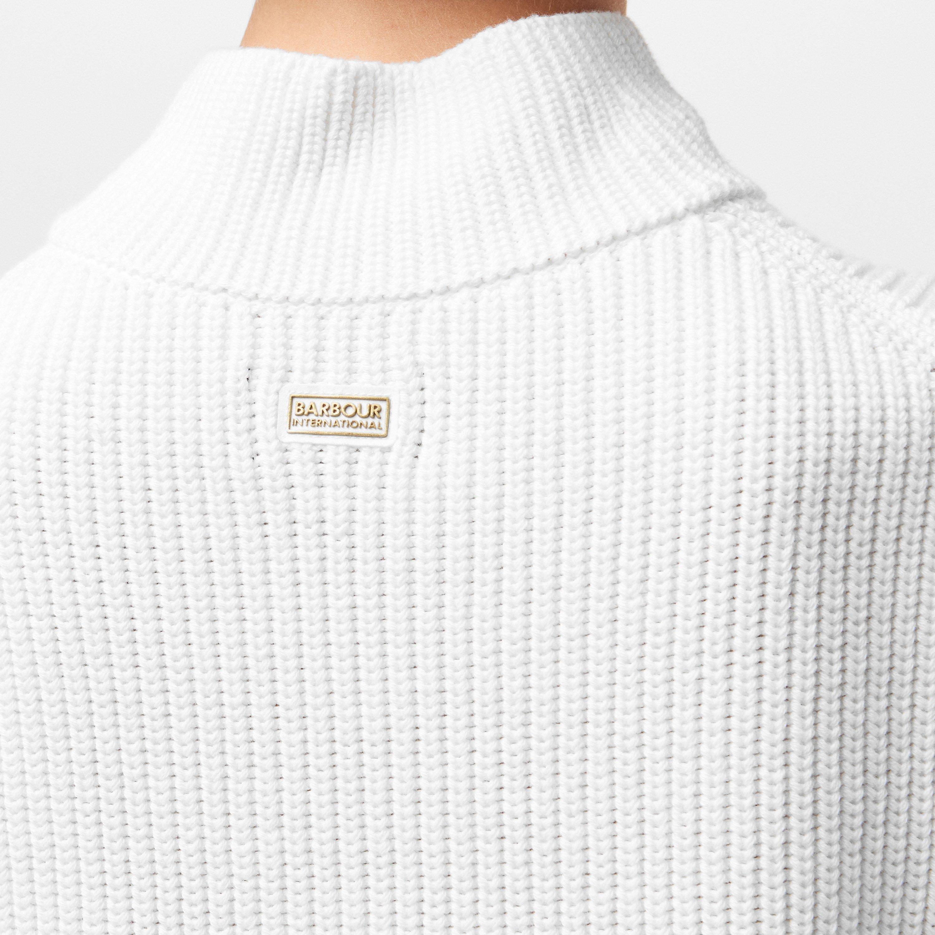 White - Barbour International - Women's Clara Crew Neck Jumper - 5