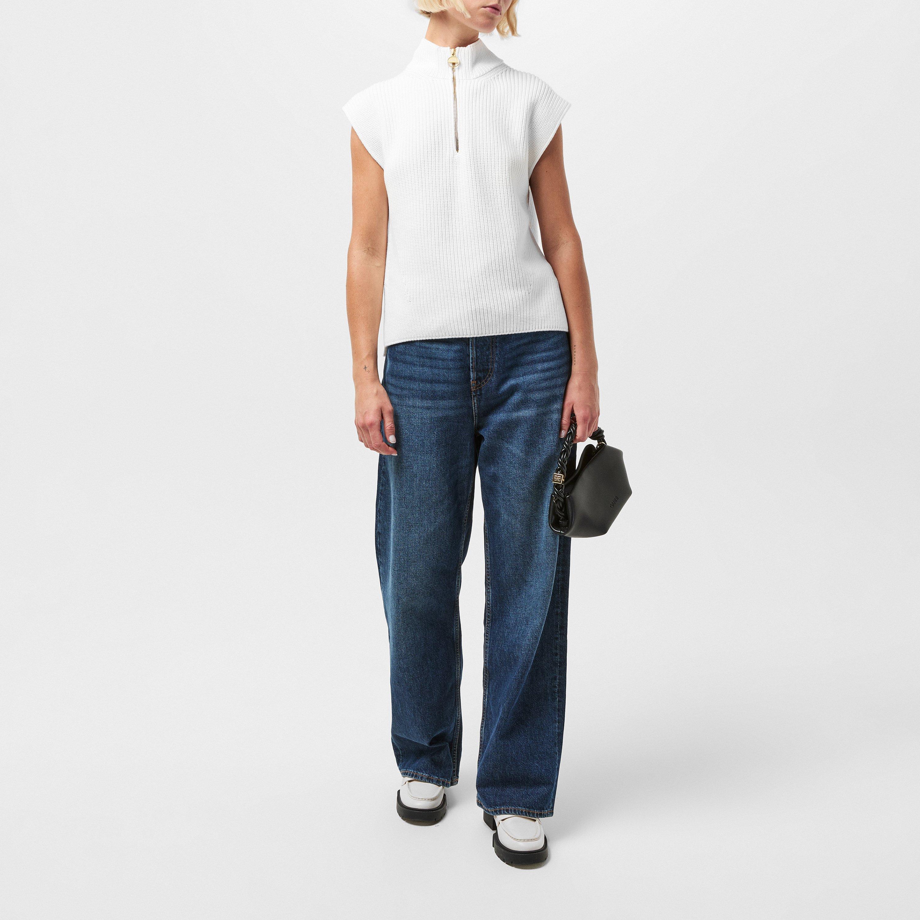 White - Barbour International - Women's Clara Crew Neck Jumper - 6
