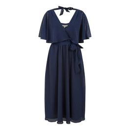 Yumi Yumi Navy Wrap Midi Dress