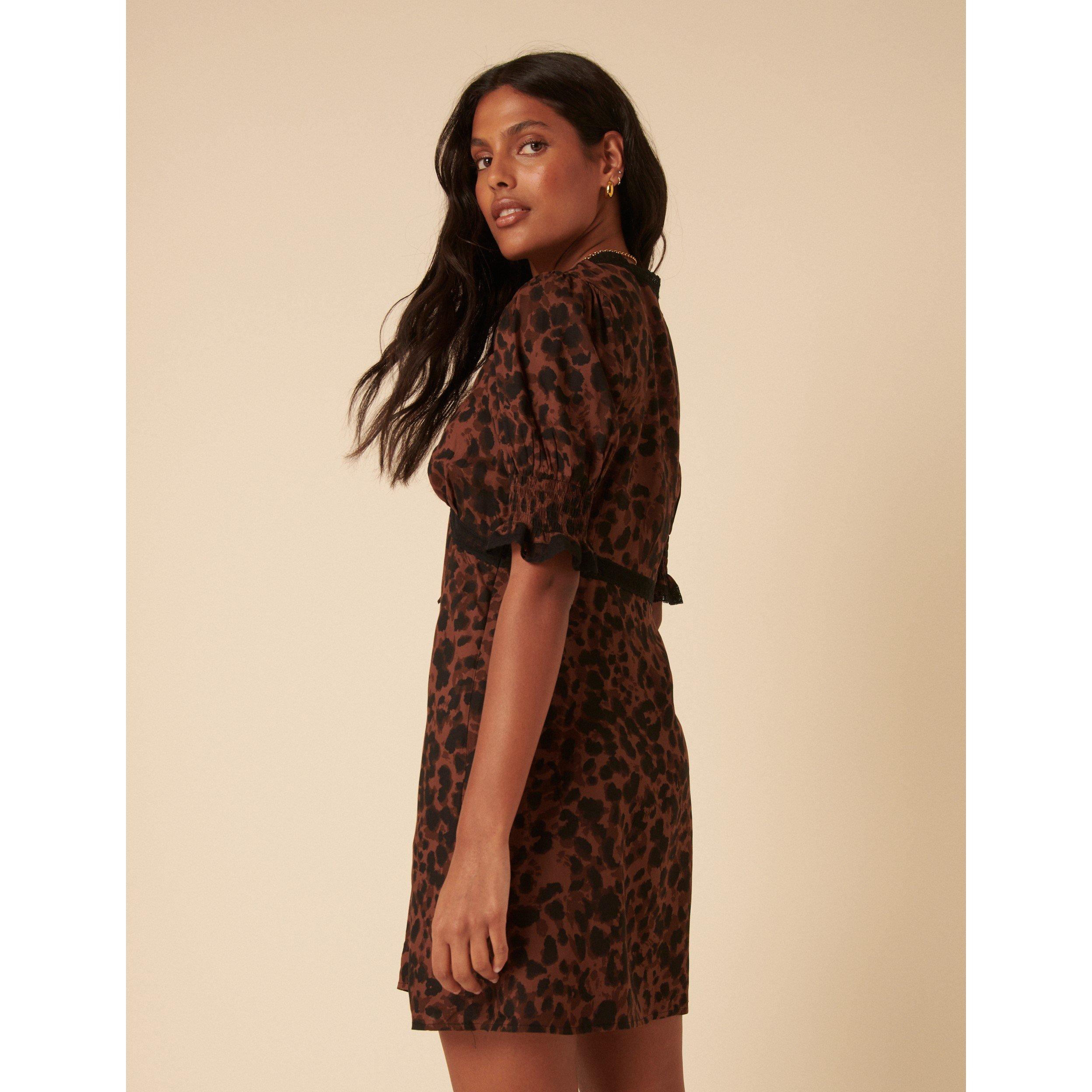 Brown - Nobodys Child - NC Sophia Mini Dress - 3