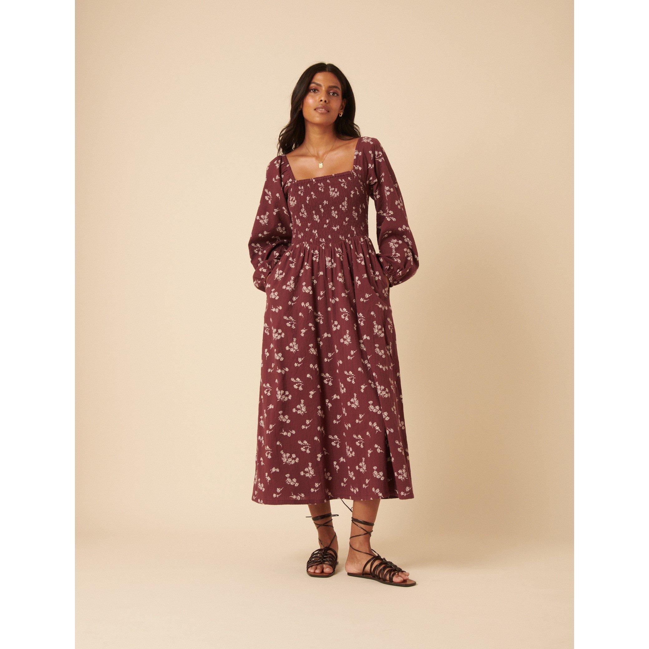 Nobodys Child Women's Longsleeve Imogen Midi Dress - Burgundy - 16 (XL)