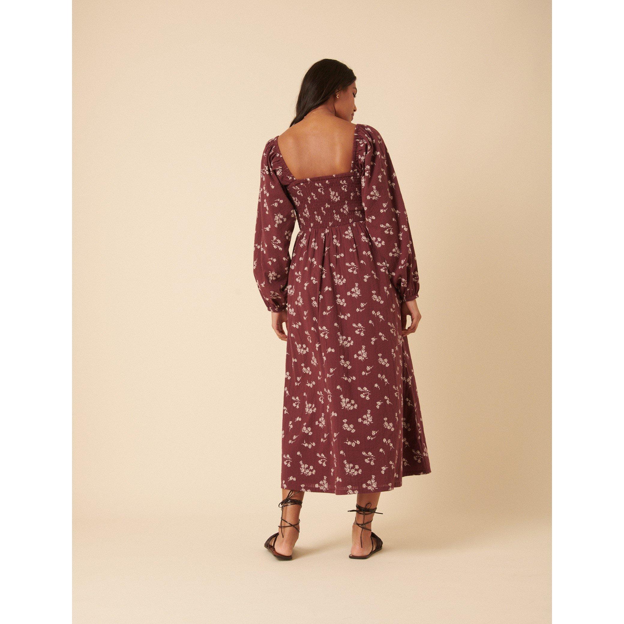 Burgundy - Nobodys Child - NC Longsleeve Imogen Midi Dress - 3