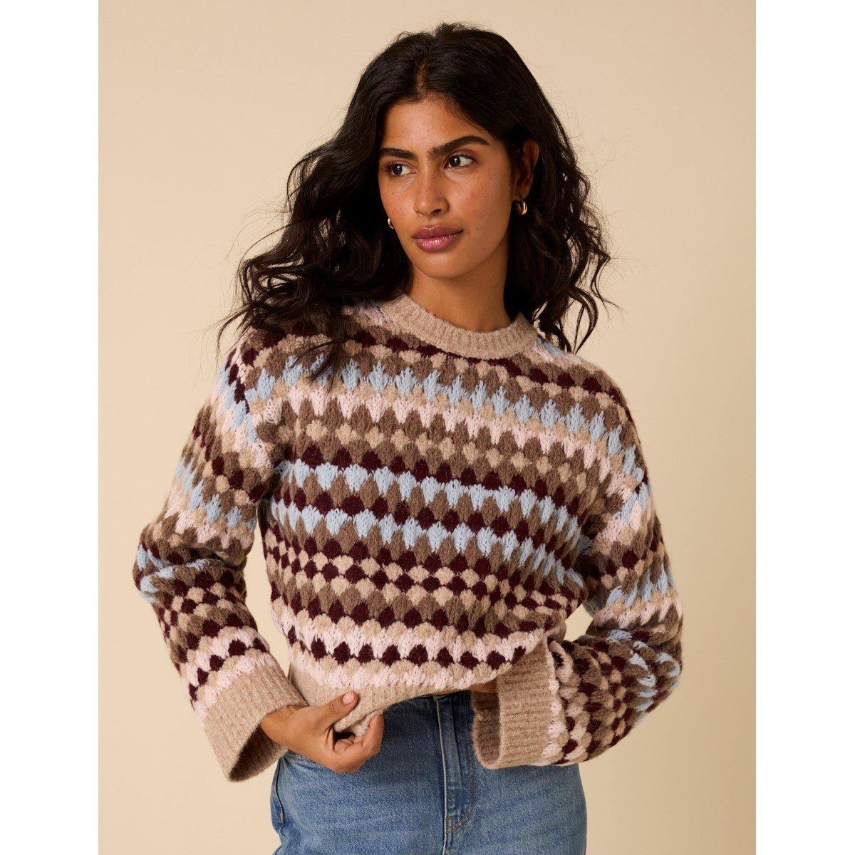 Nobodys Child Women's Texture Stripe Jumper -  - 16 (XL)