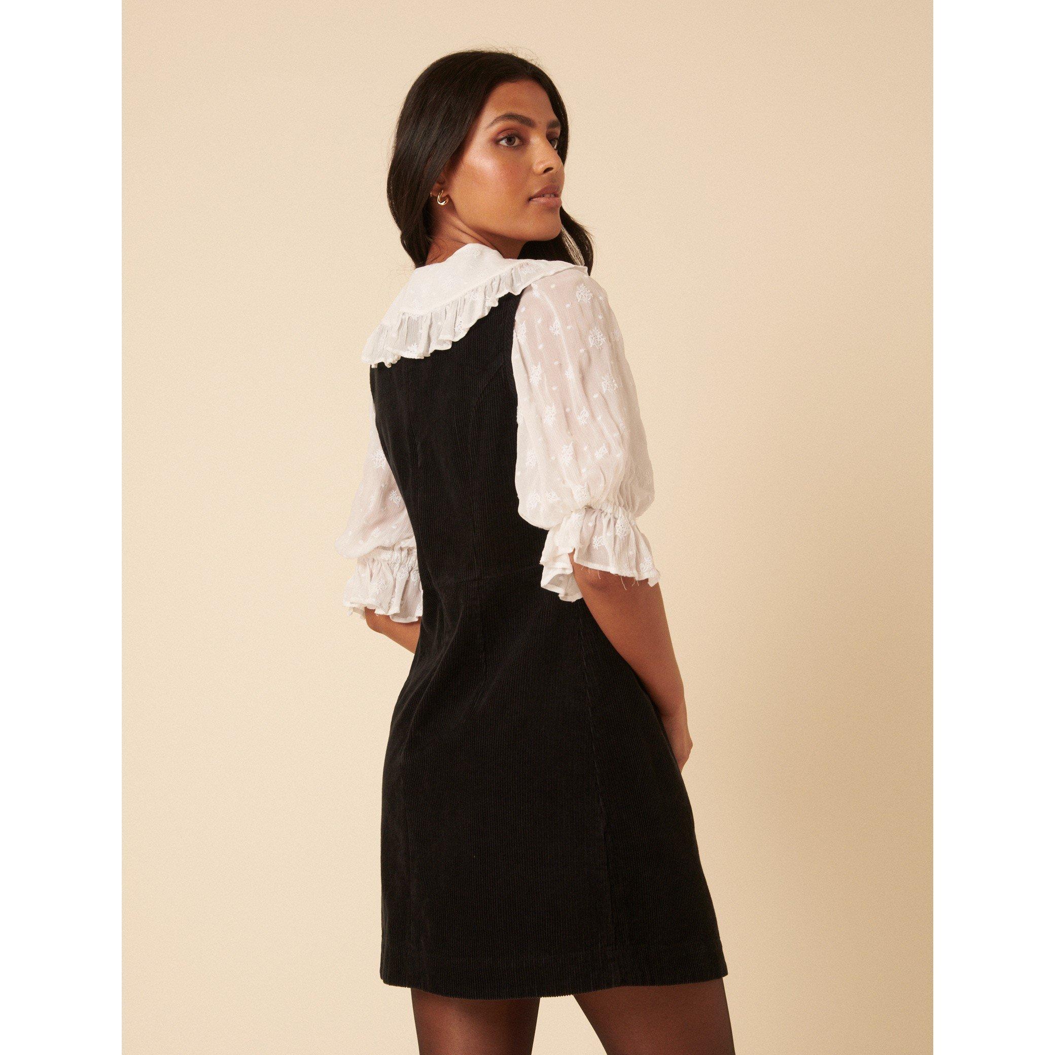 Black - Nobodys Child - NC Birch Pinafore Mini Dress - 3