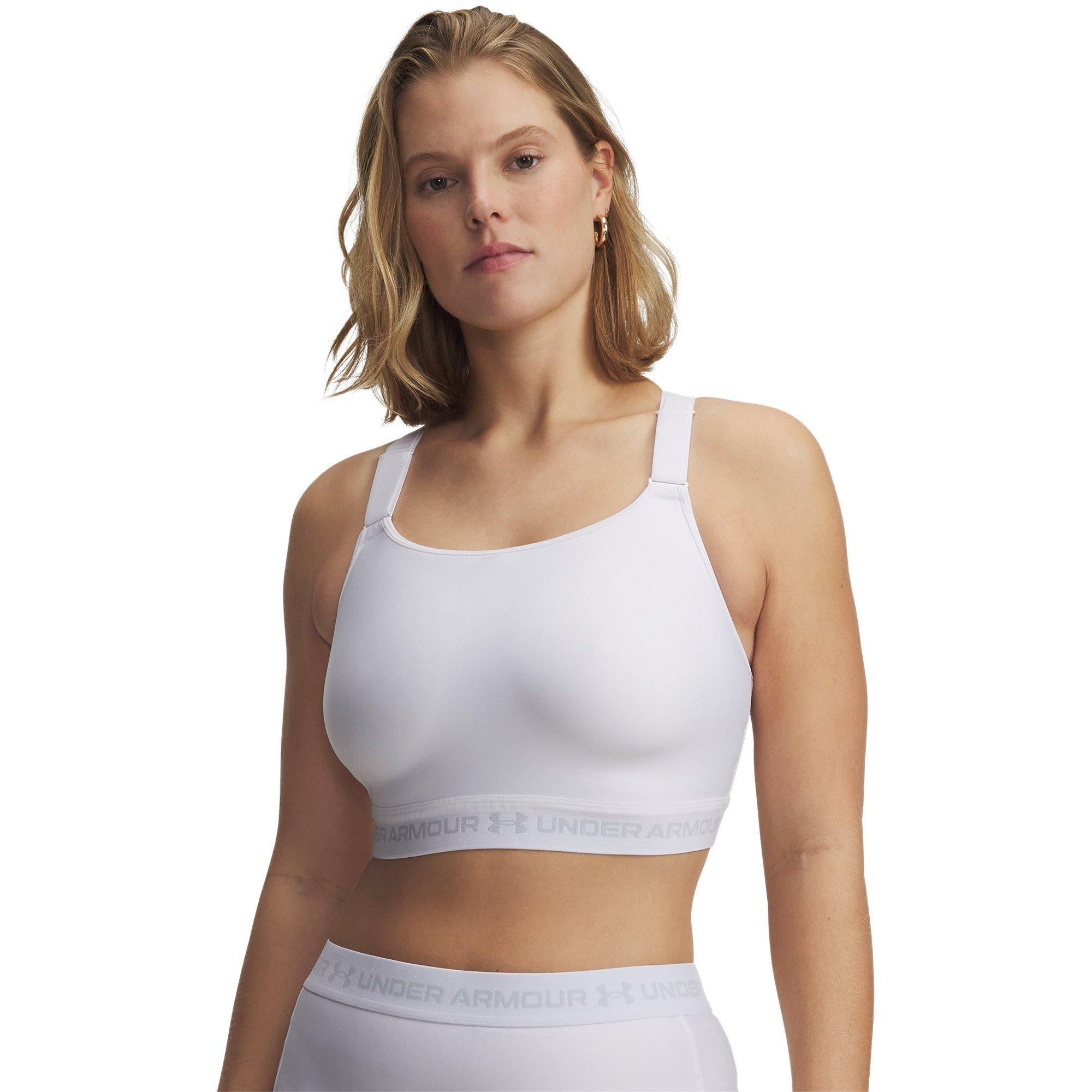 Wit/Halo Grijs - Under Armour - Womens HeatGear® Crossback High Impact Sports Bra - 9