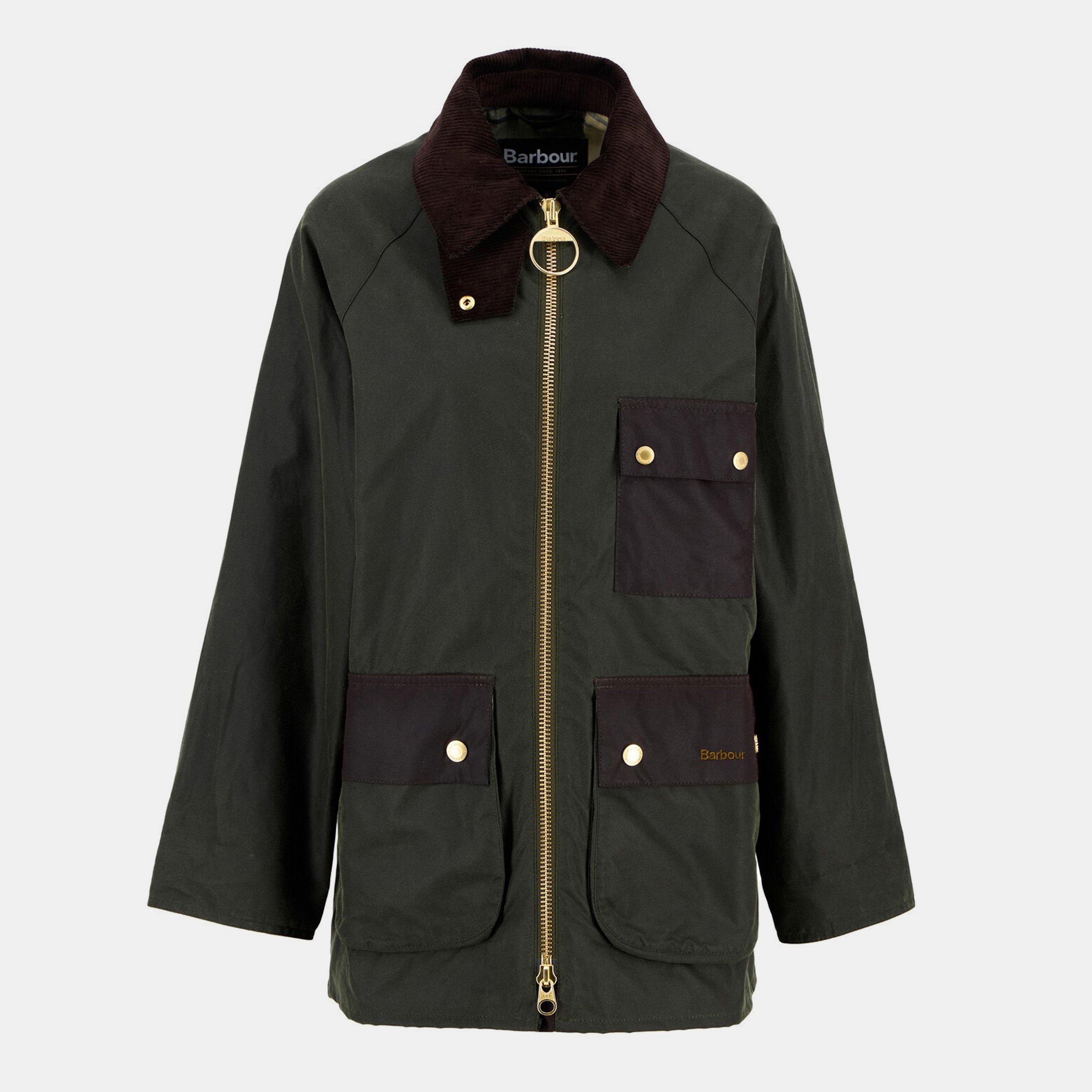 Barbour Women's Luella Hooded Long Sleeve Zip Wax Jacket