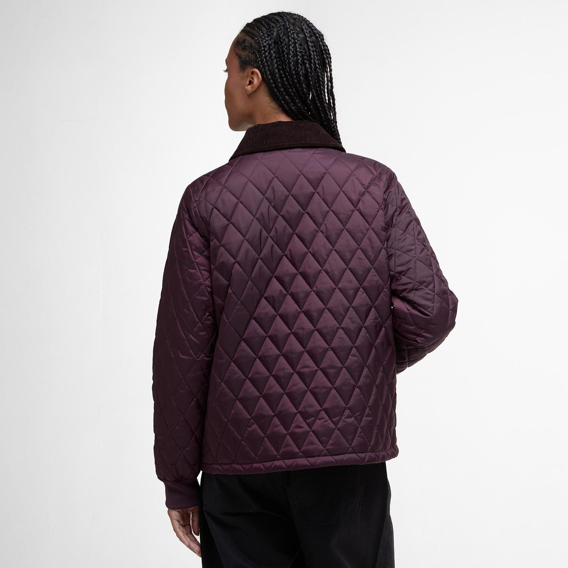 B Cherry/Brown - Barbour - Women's Marla Long Sleeve Quilted Jacket - 3