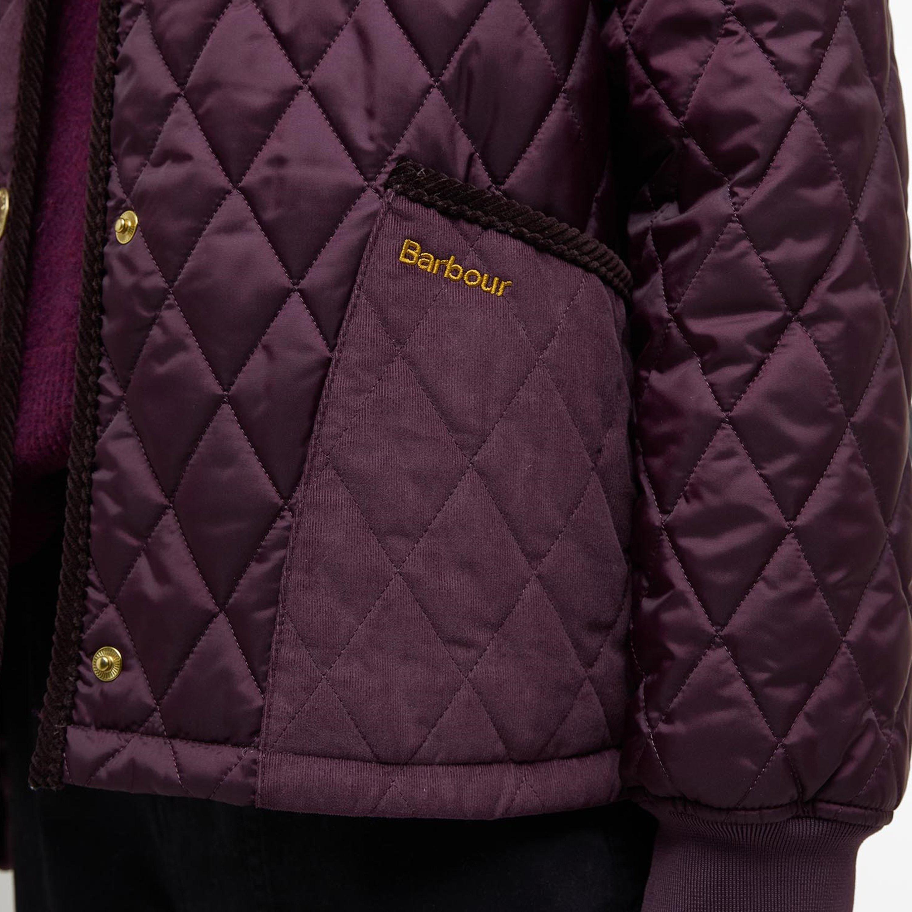 B Cherry/Brown - Barbour - Women's Marla Long Sleeve Quilted Jacket - 5