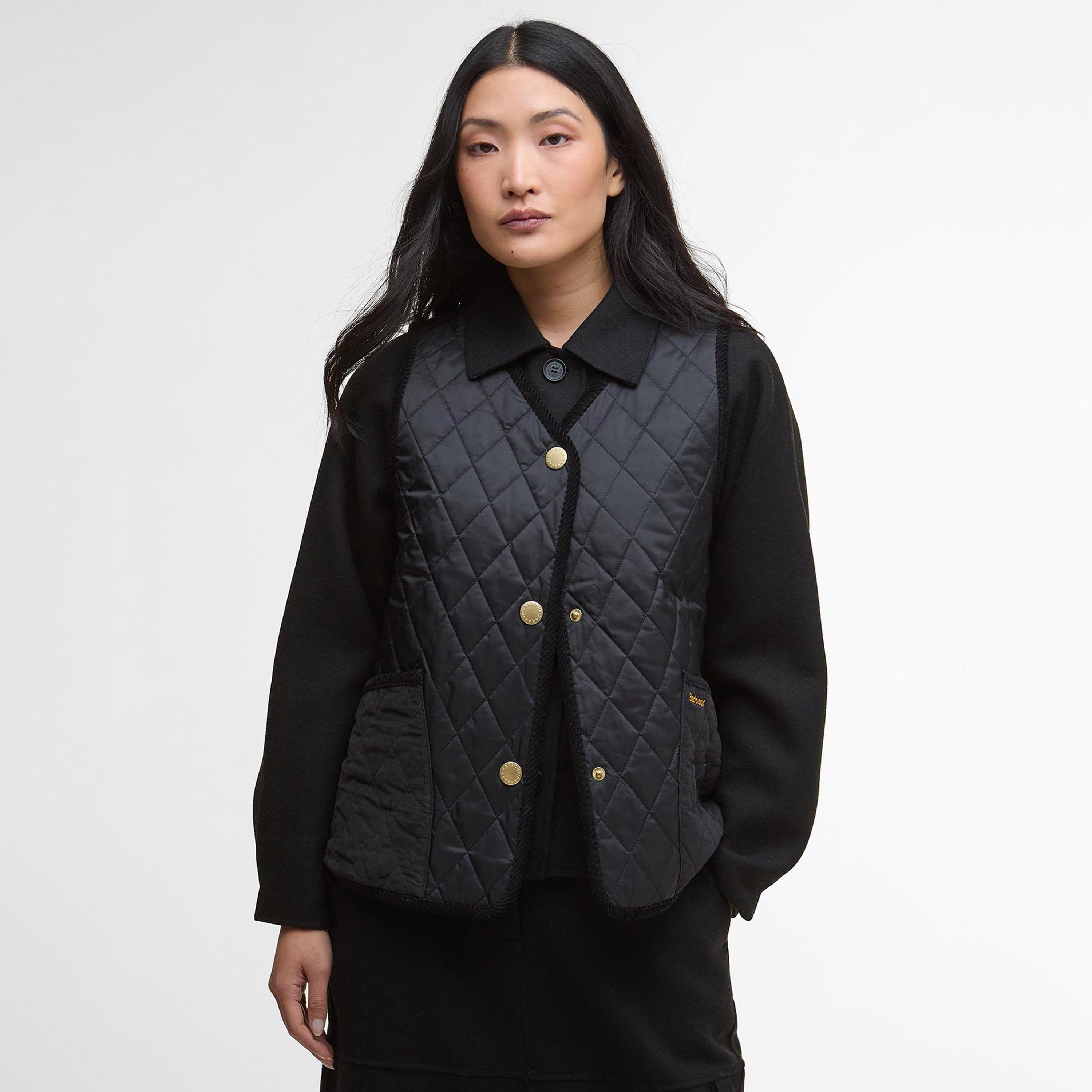 Black/Classic - Barbour - Women's Enid Diamond Quilted Sleeveless Gilet - 2