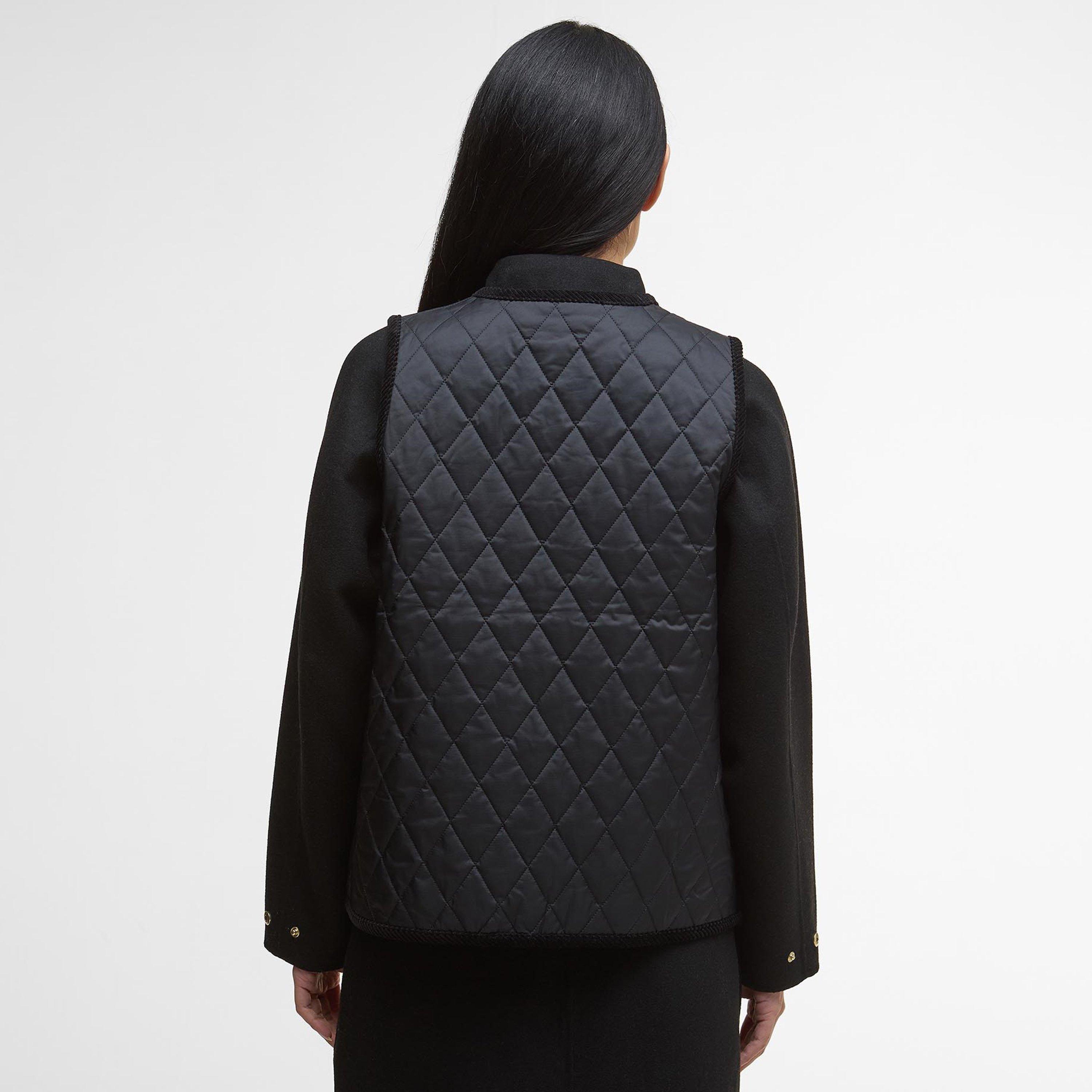 Black/Classic - Barbour - Women's Enid Diamond Quilted Sleeveless Gilet - 3
