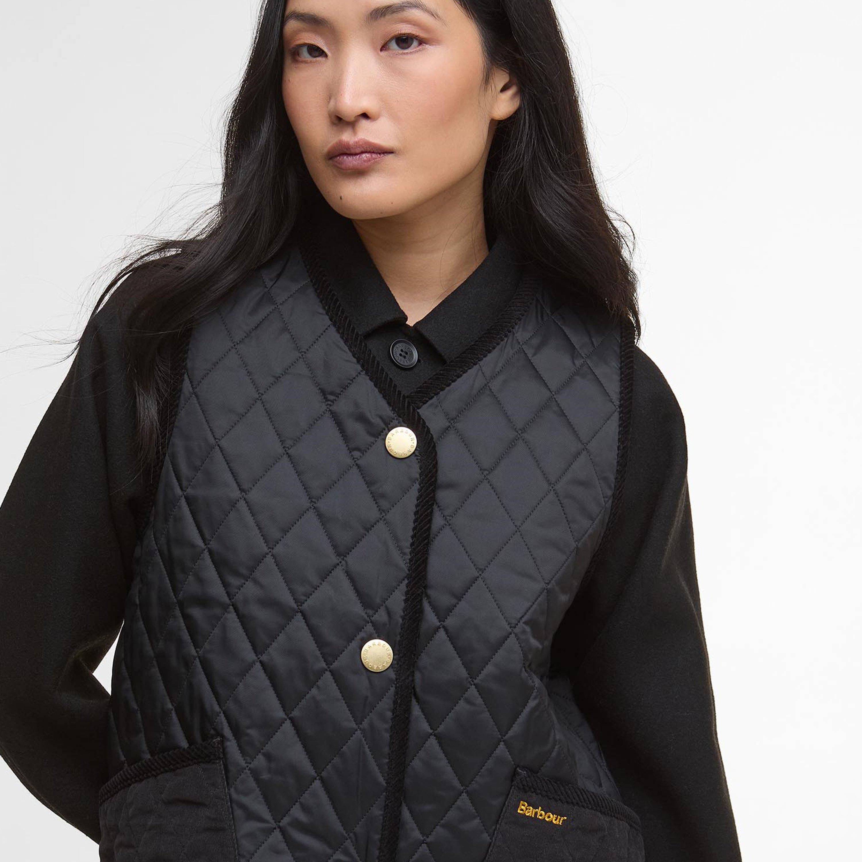 Black/Classic - Barbour - Women's Enid Diamond Quilted Sleeveless Gilet - 4