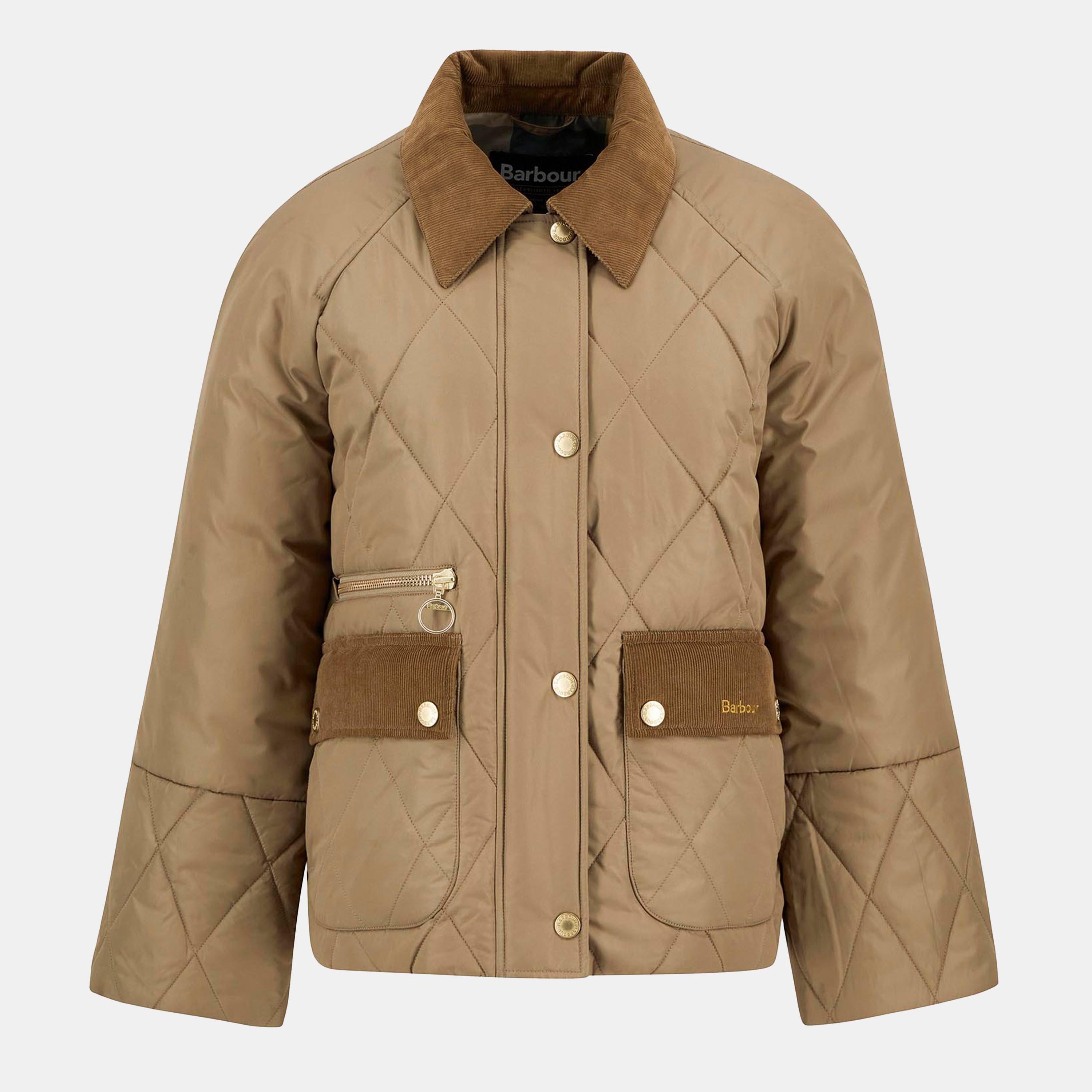 Brown/Tartan - Barbour - Women's Martha Long Sleeve Full Zip Quilted Jacket - 1