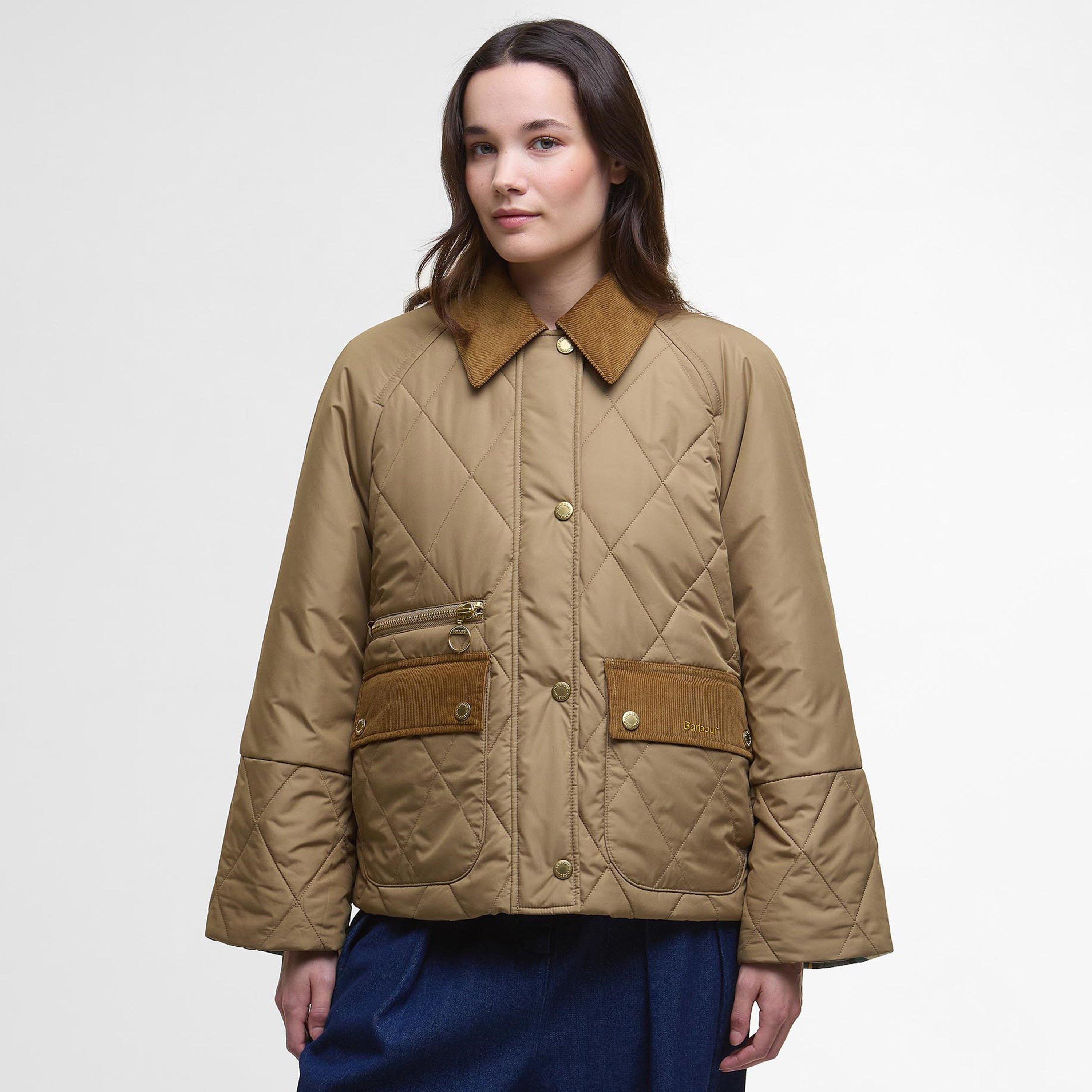 Brown/Tartan - Barbour - Women's Martha Long Sleeve Full Zip Quilted Jacket - 2