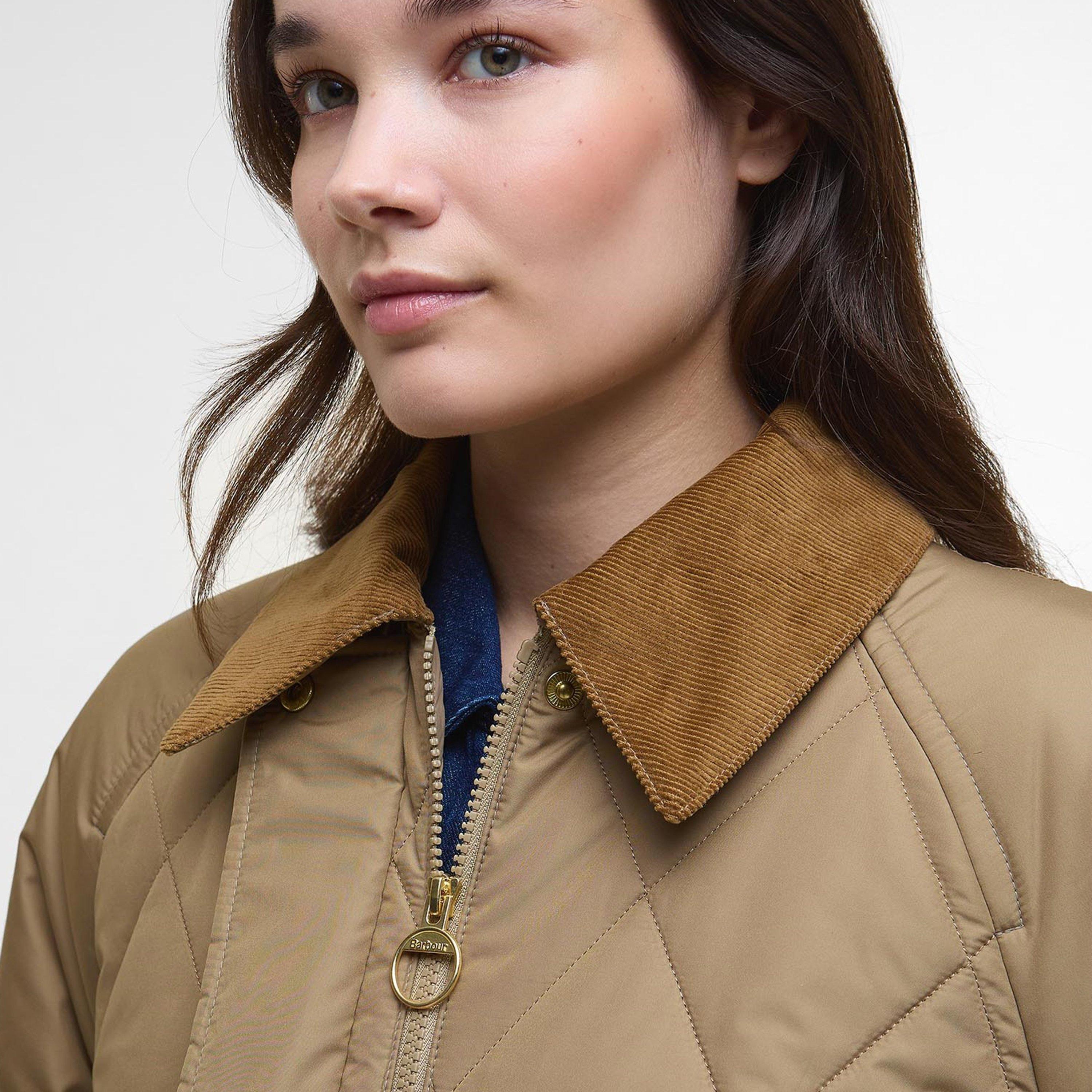 Brown/Tartan - Barbour - Women's Martha Long Sleeve Full Zip Quilted Jacket - 4