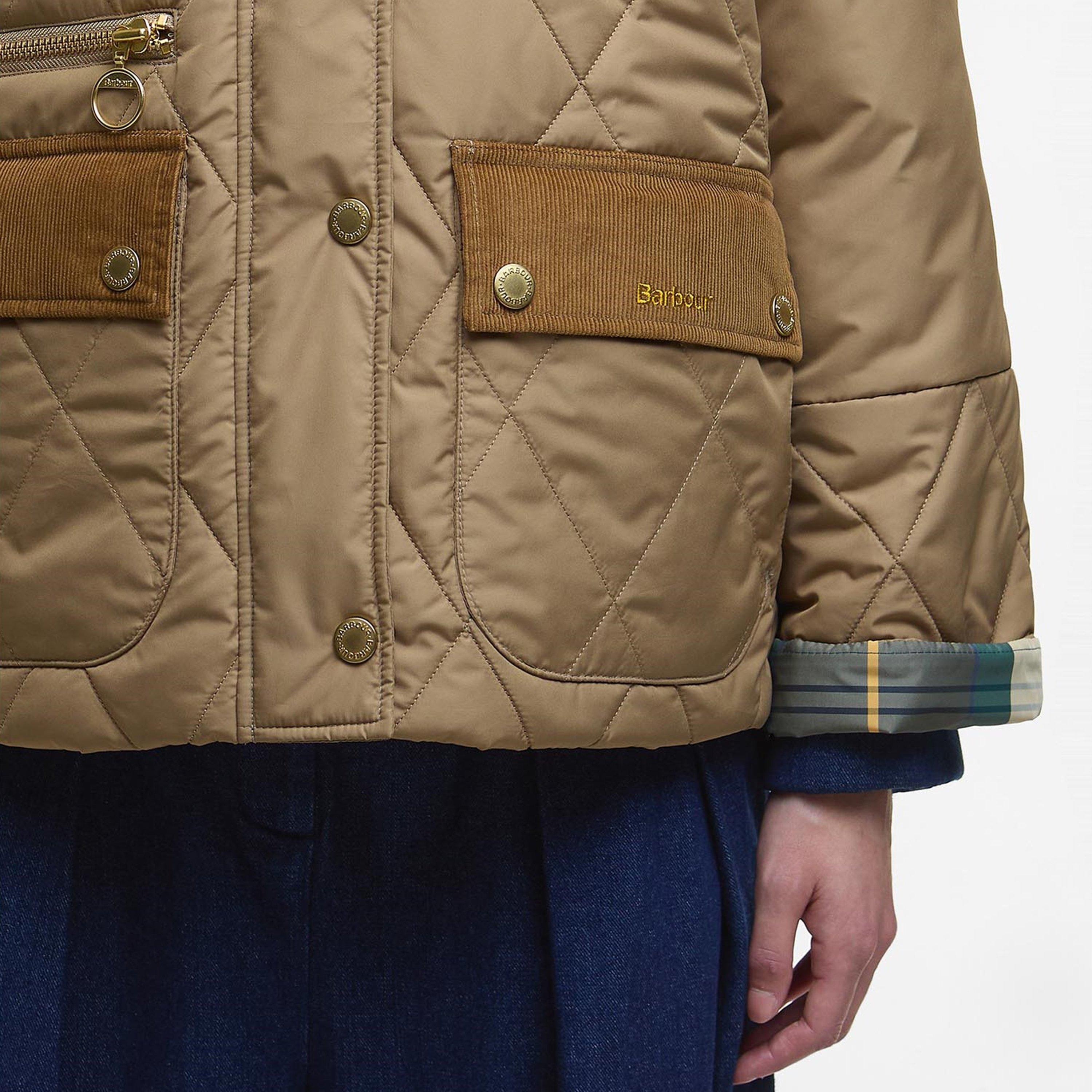 Brown/Tartan - Barbour - Women's Martha Long Sleeve Full Zip Quilted Jacket - 5