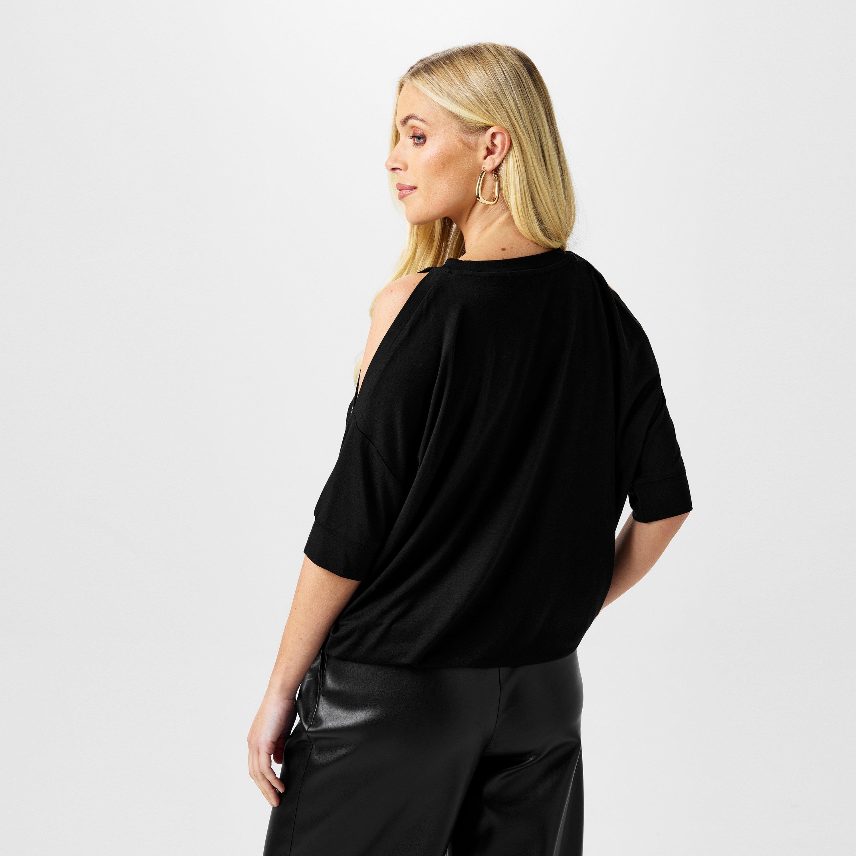 Black - Biba - Biba Cold Shoulder Jumper - 2