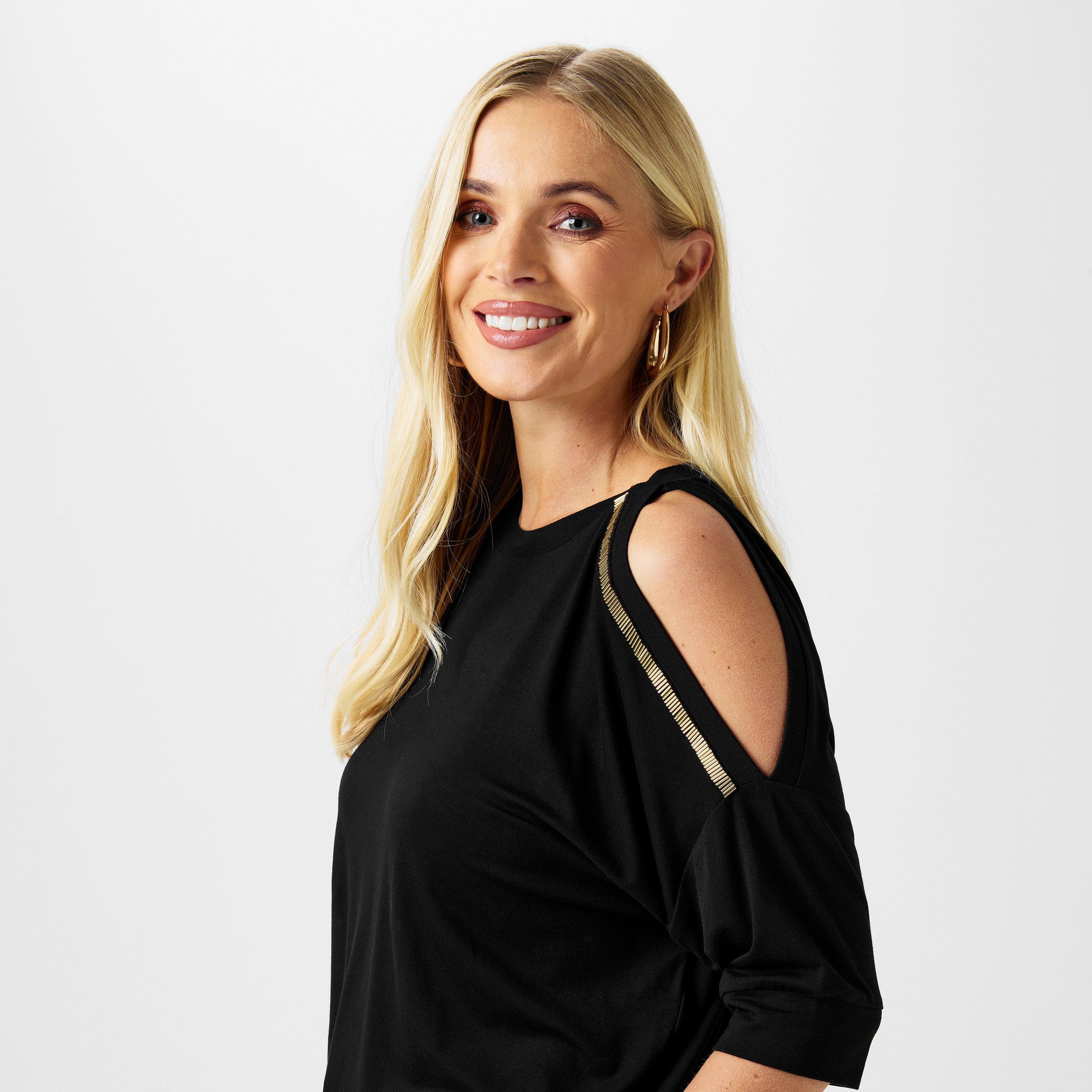 Black - Biba - Biba Cold Shoulder Jumper - 3