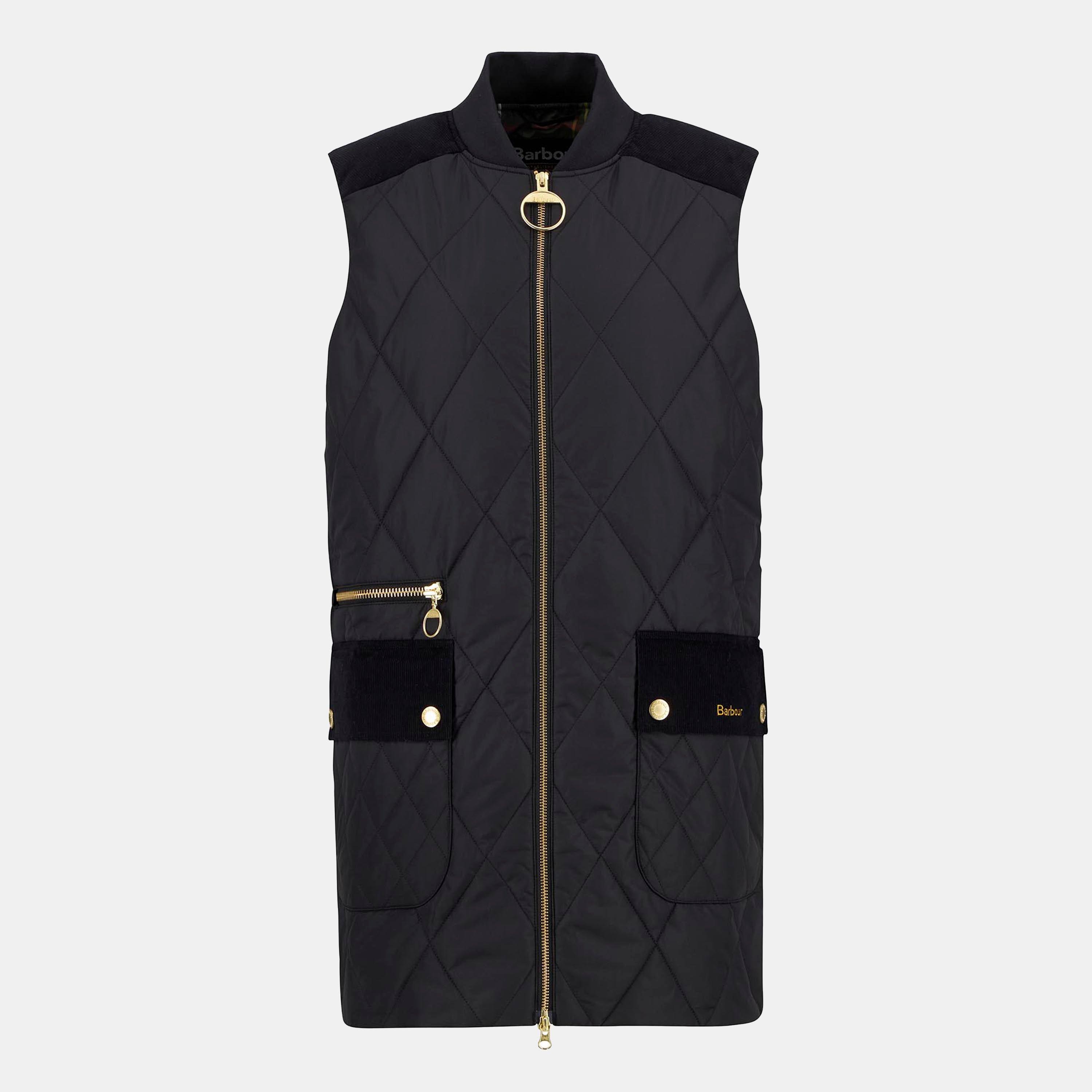 Black/Tartan - Barbour - Women's Lydia Diamond Quilted Sleeveless Gilet - 1