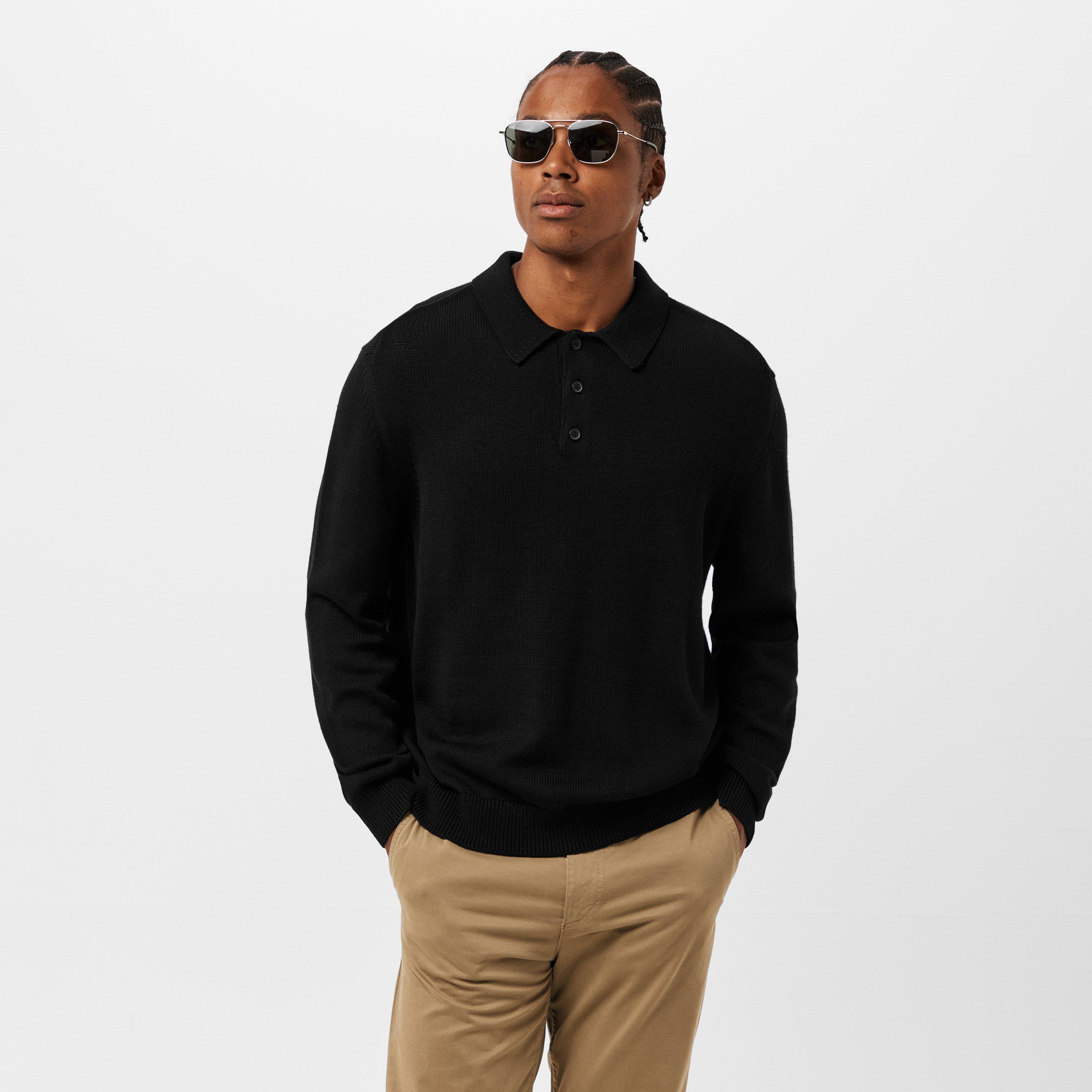 Black UC001 - Armani Exchange - Men's Polo Knitted Top - 3