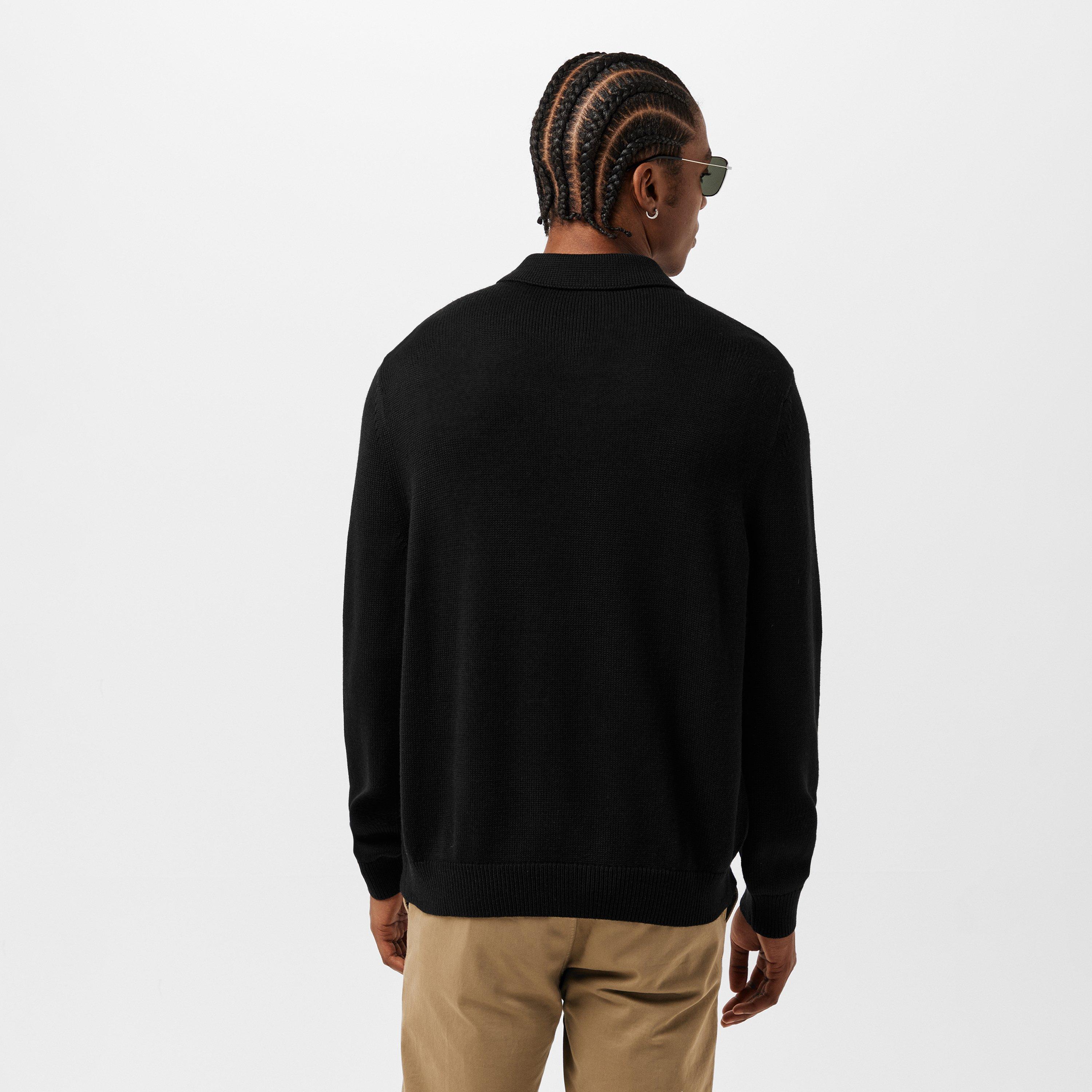 Black UC001 - Armani Exchange - Men's Polo Knitted Top - 4